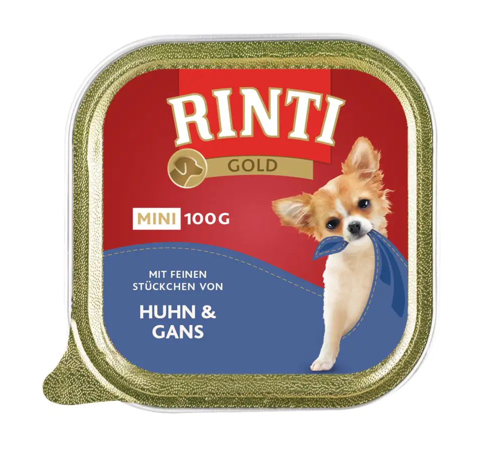 4000158920225 Rinti Gold mini Huhn & Gans 100 g Adult