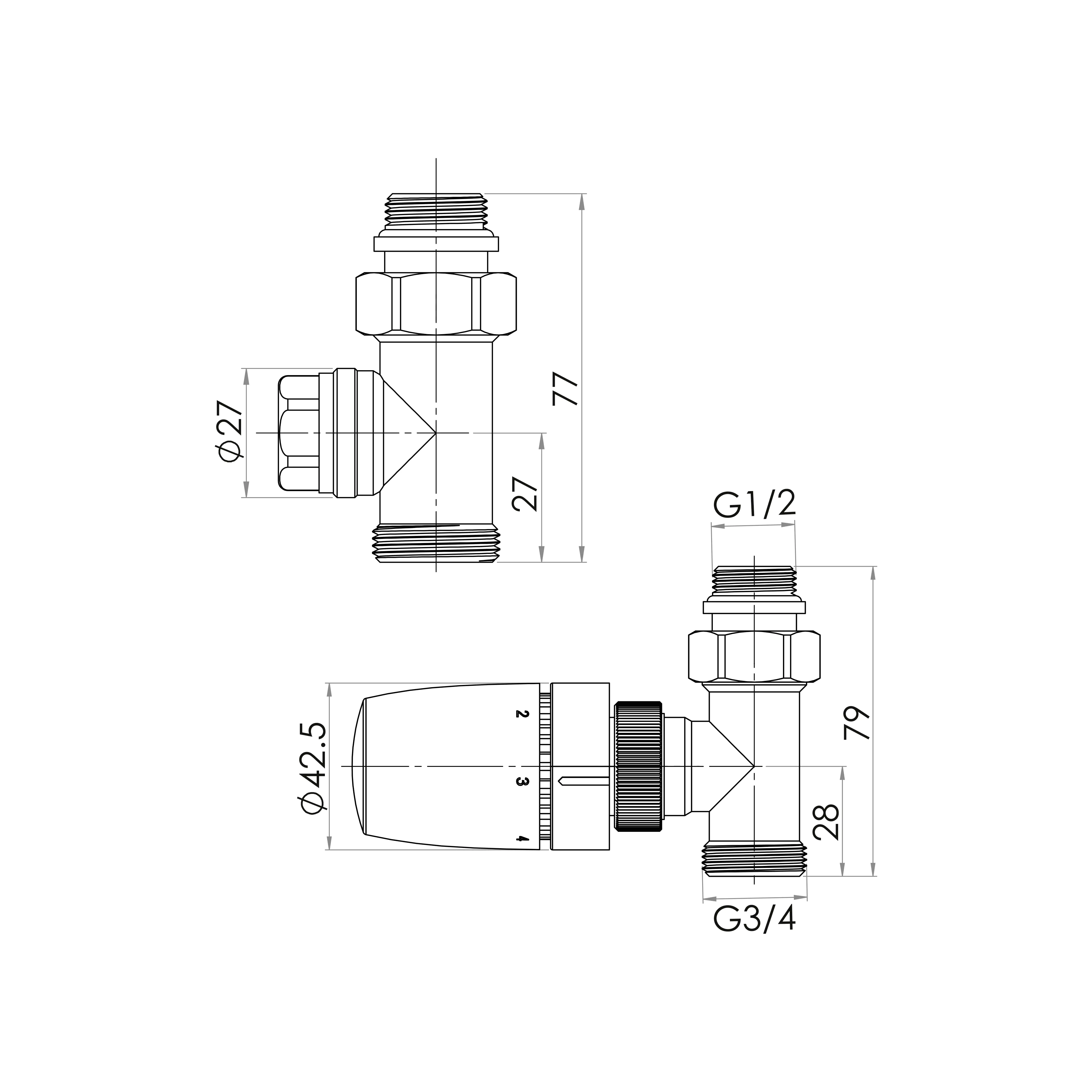 Schulte Thermostatset: Durchgang