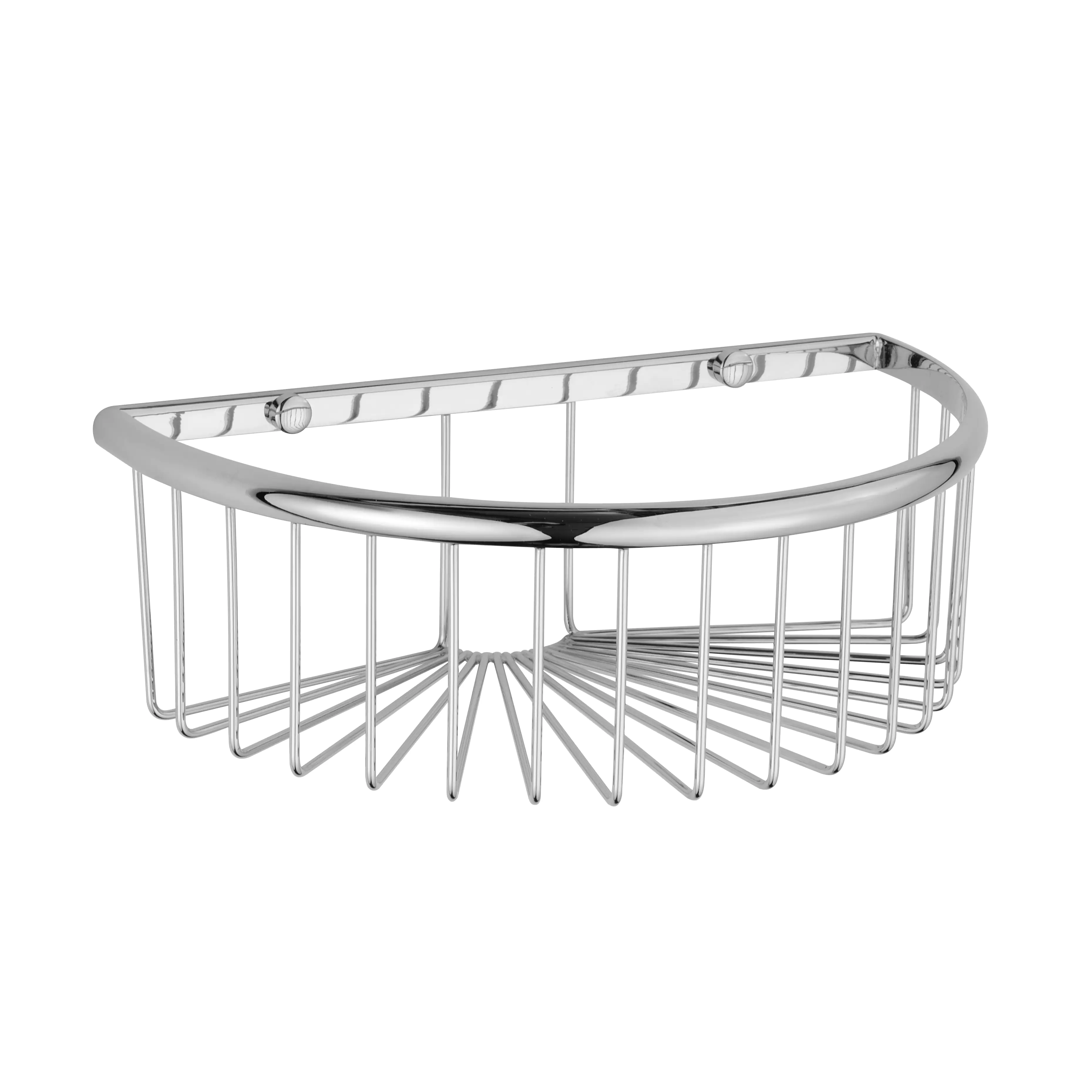 4333692060318 Primaster Duschkorb Tuna rund Edelstahl 1 Ablage chrom