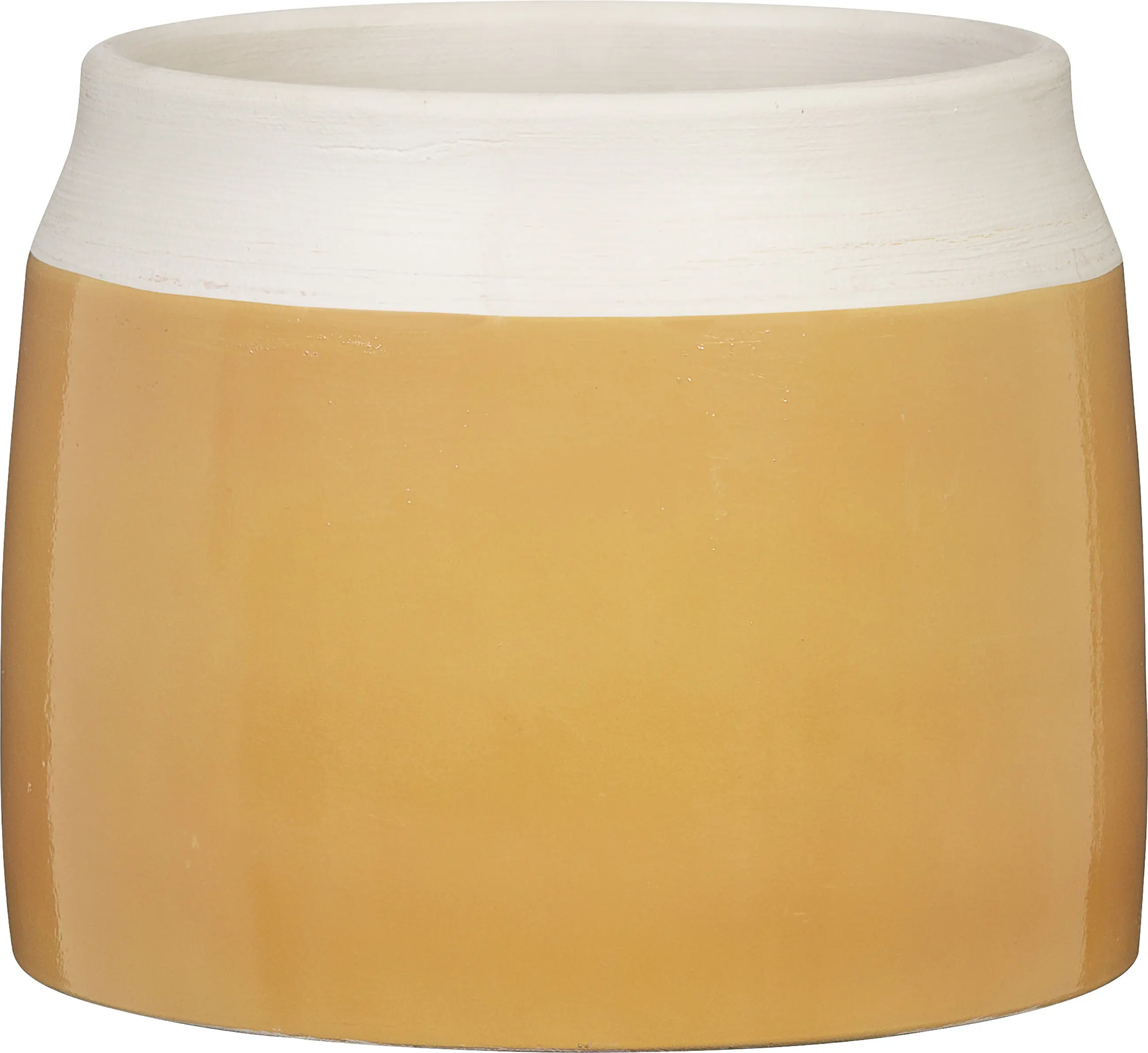 Scheurich Übertopf Serie Naranja 717 Keramik gelb-beige Ø 17 x 17 cm 