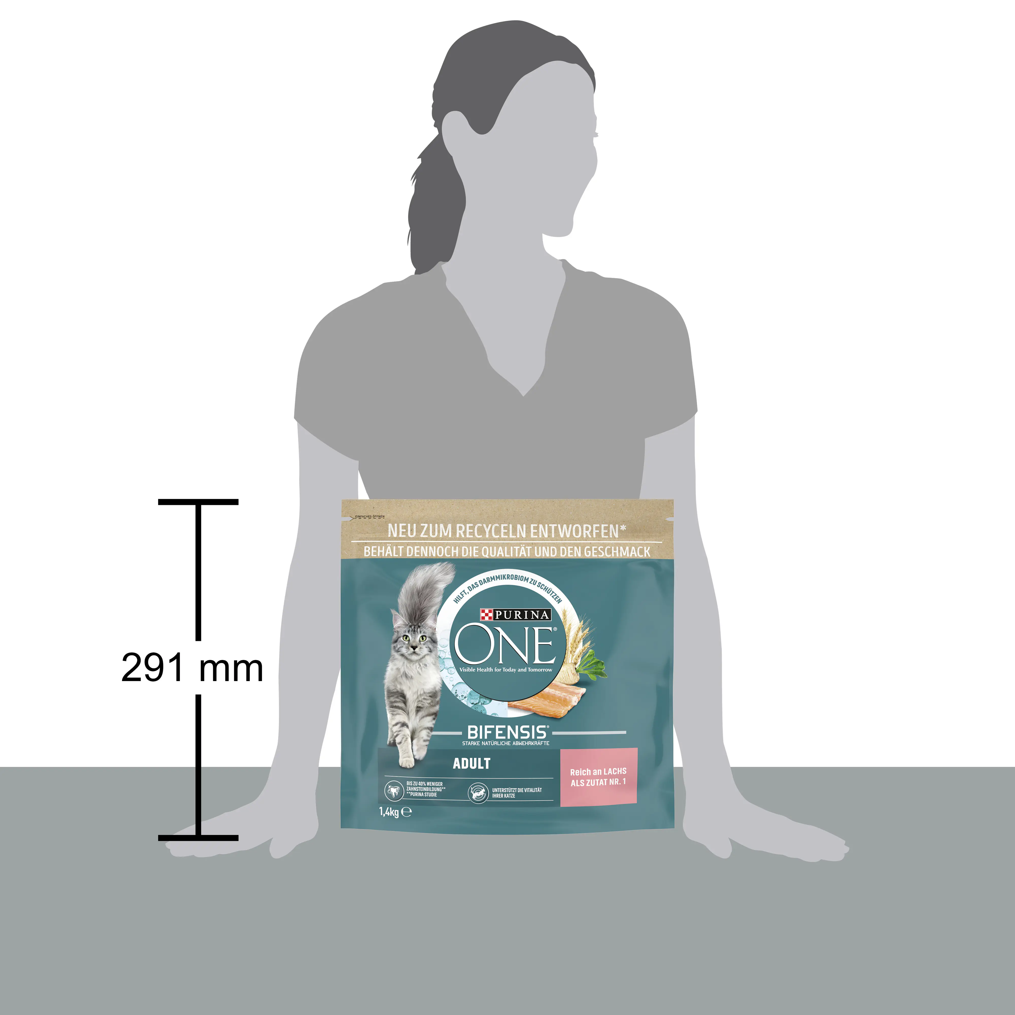 Purina One Katzenfutter Adult reich an Lachs 1,4 kg