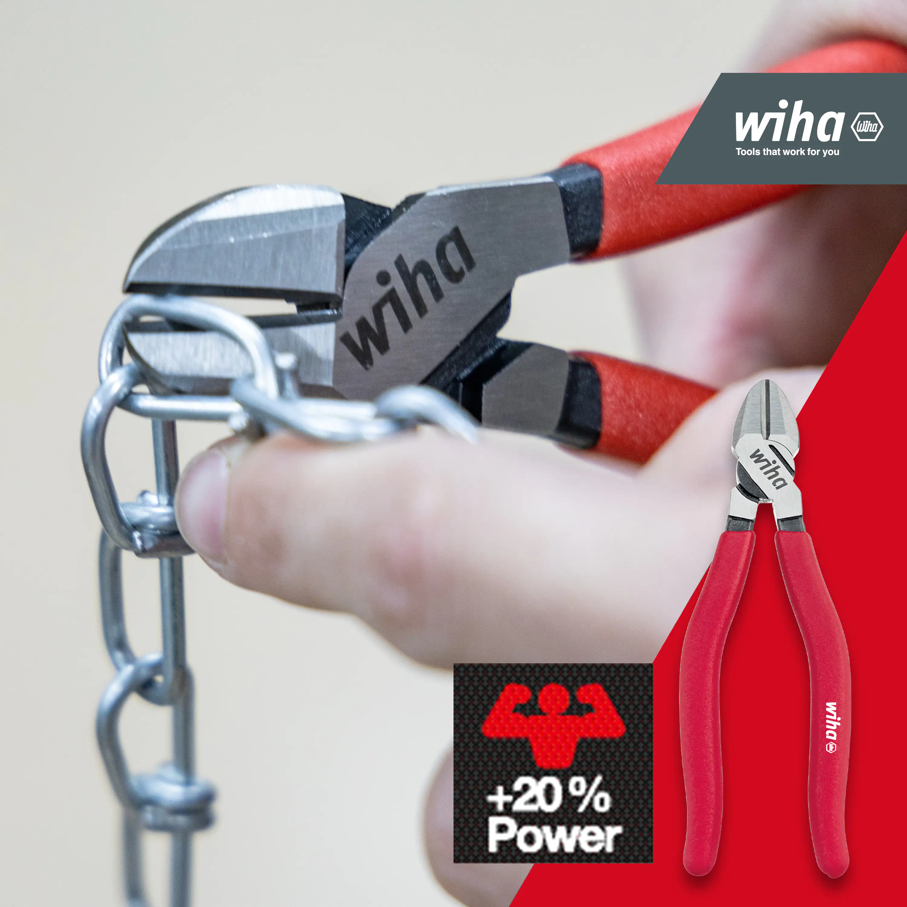 Wiha Zangen Set Classic 3-teilig Kombizange Flachrundzange Seitenschneider