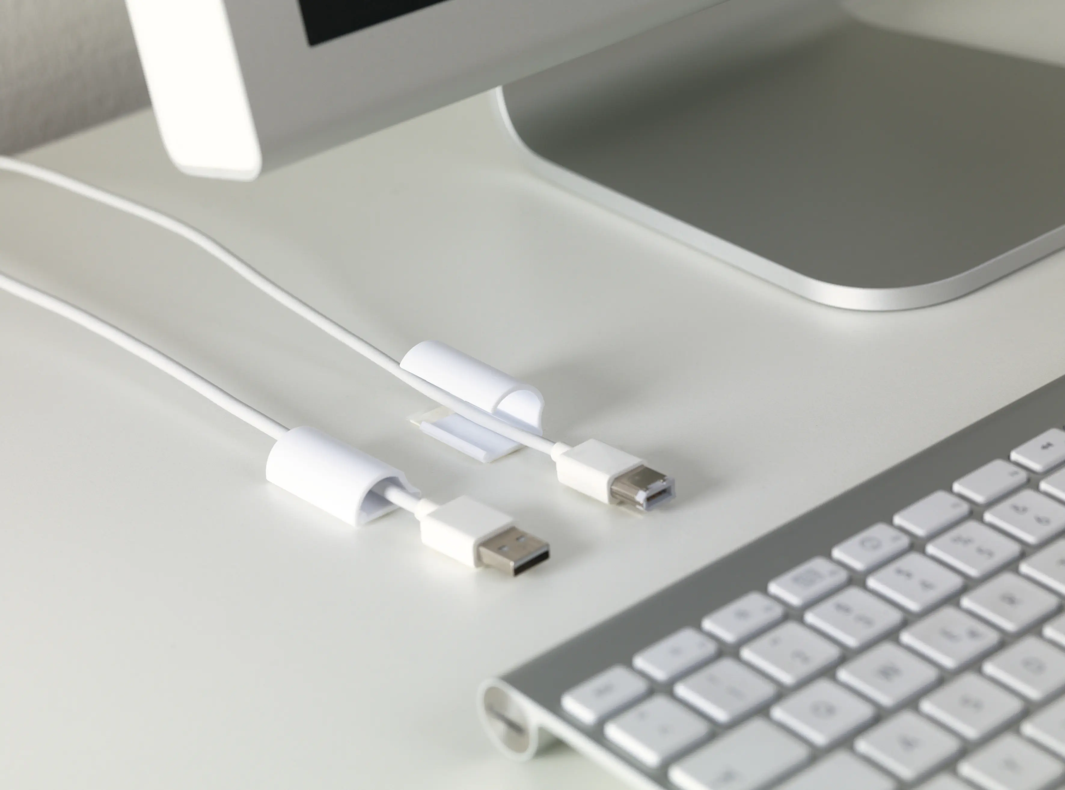 tesa Powerstrips Kabel Clip weiß