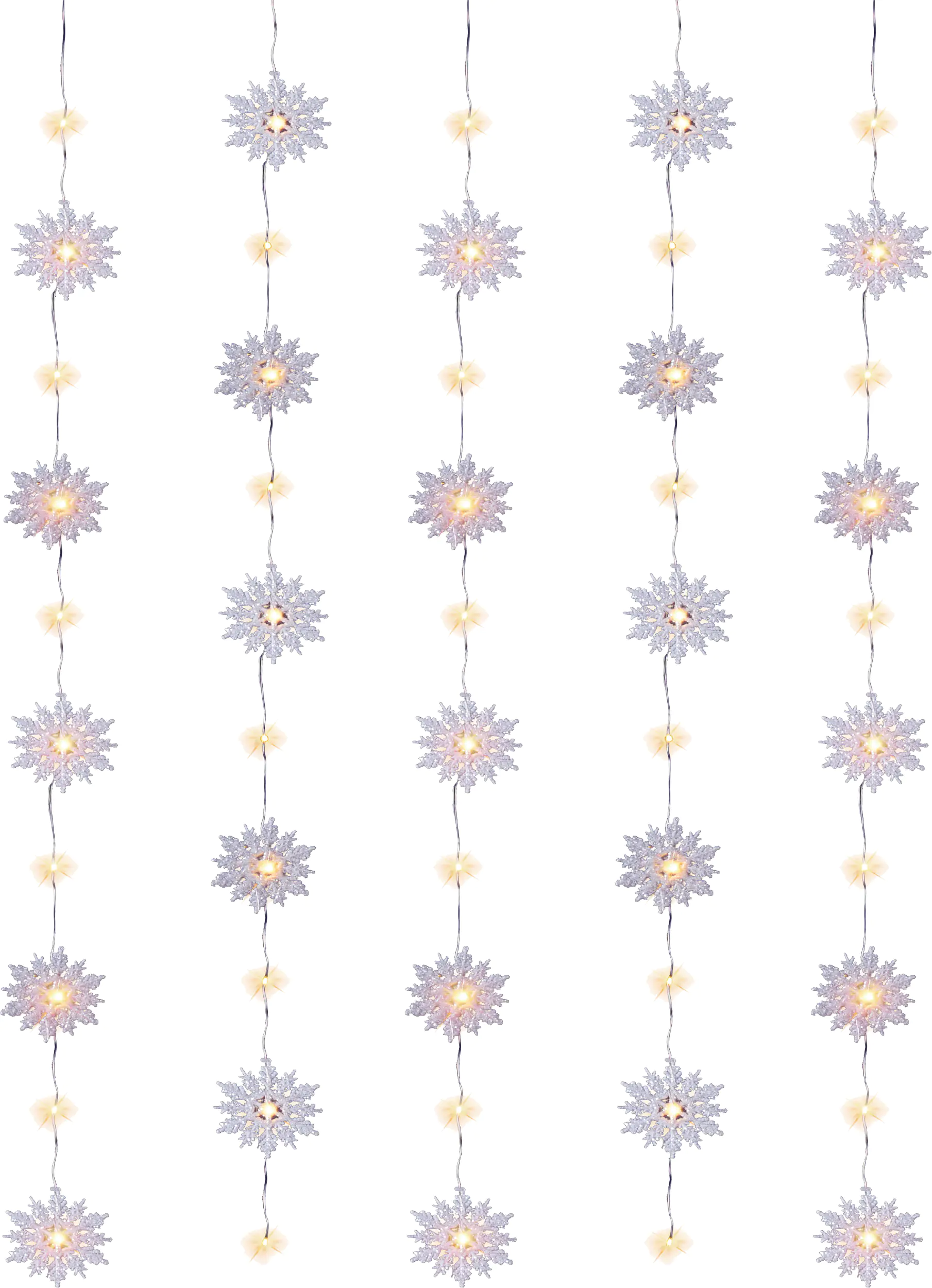 TrendLine LED-Lichtervorhang Schneeflocken Innen 60 x 150 cm warmweiß mit Timer TrendLine LED-Lichtervorhang Schneeflocken Innen 60 x 150 cm warmweiß mit Timer