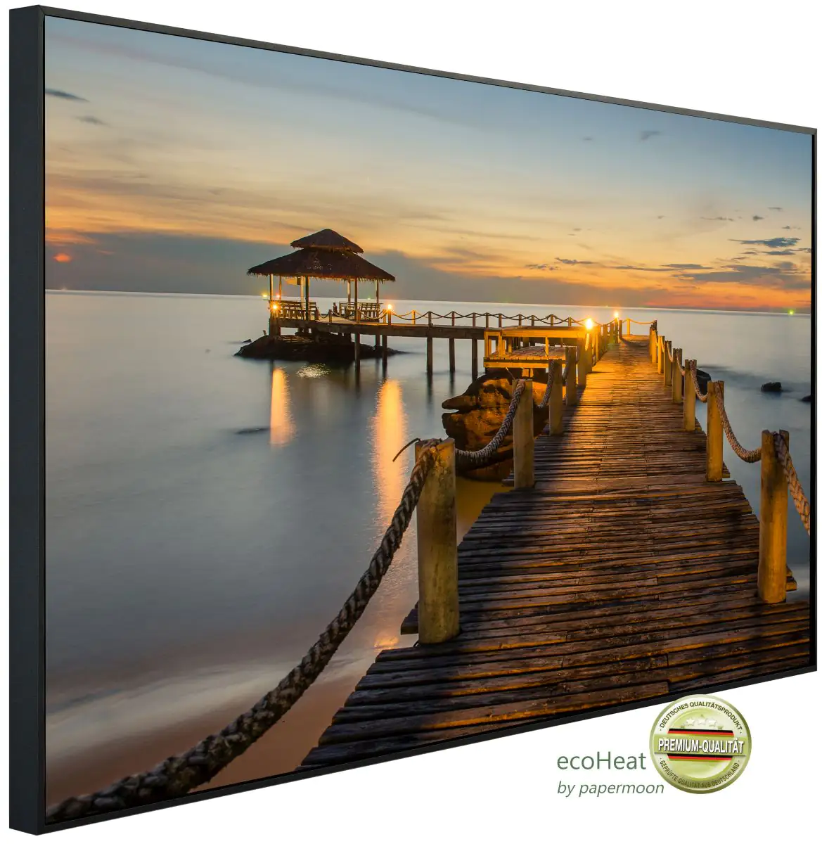 papermoon Infrarotheizkörper EcoHeat 60x120 cm 1000 Watt, Seebrücke