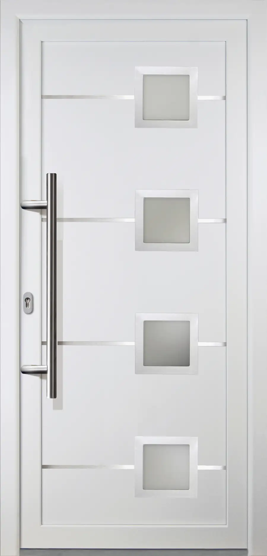 4060691166269 Meeth Haustür Signum Aluminium Modell 88 88 x 208 cm, DIN links, weiß