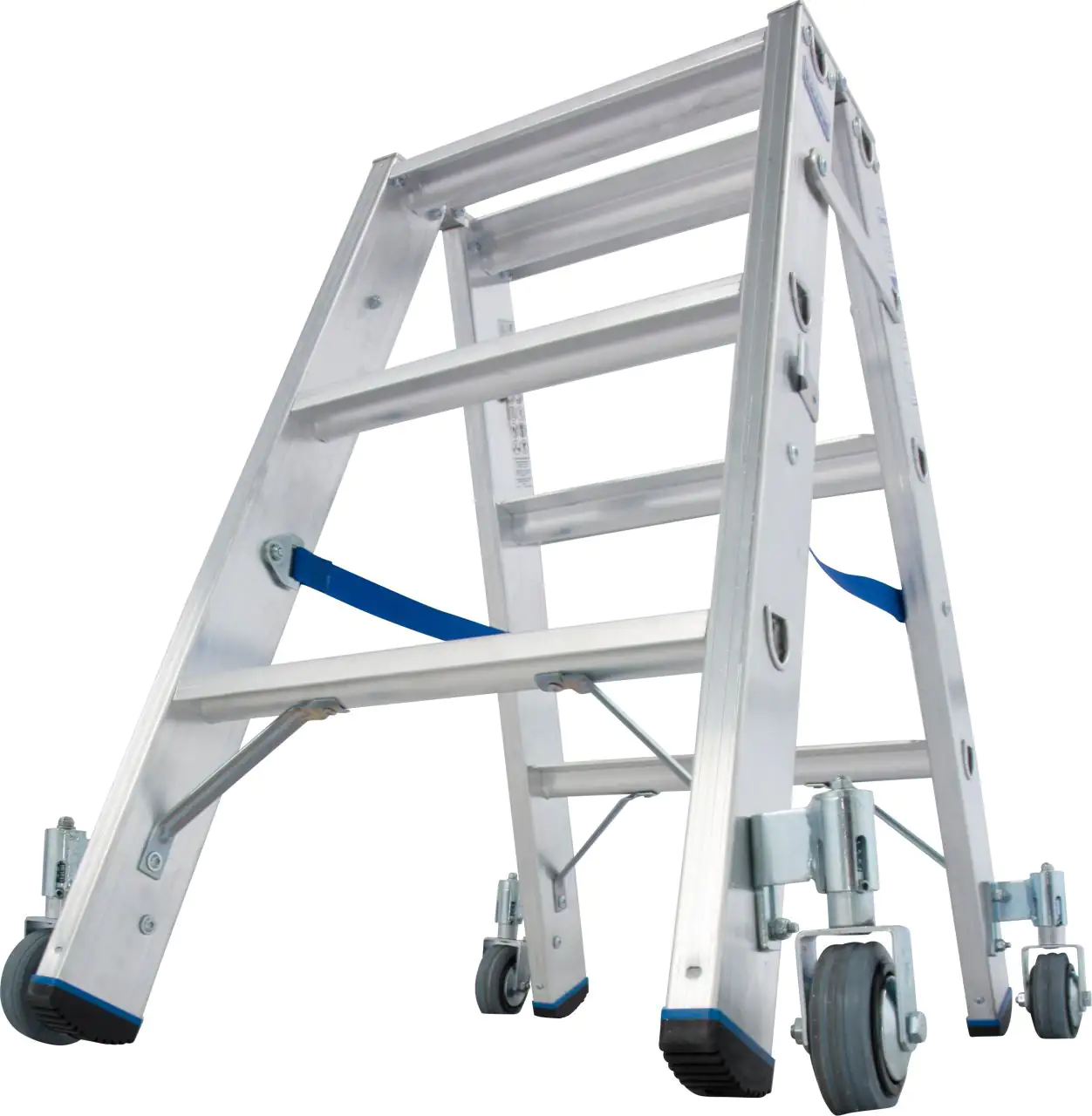 krause Aluminium-Doppelleiter STABILO fahrbar 2,25 m