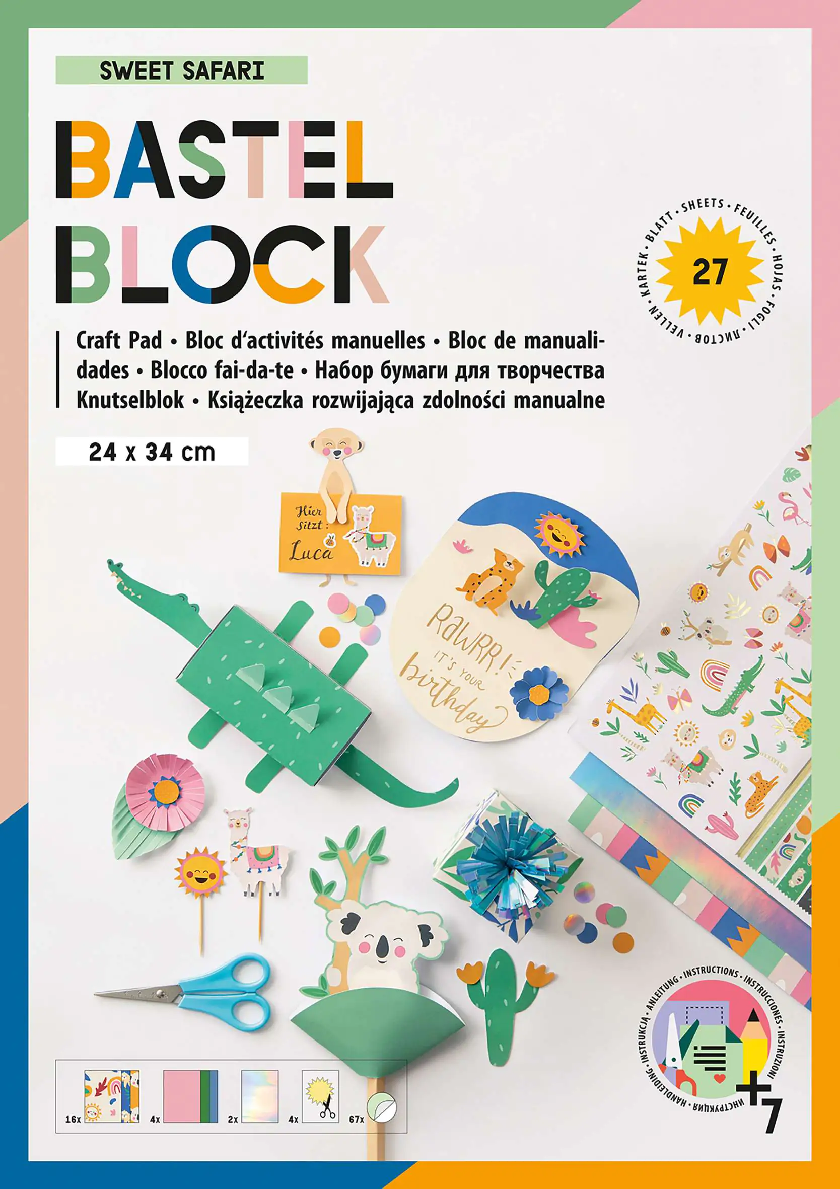 Bastelblock Sweet Safari