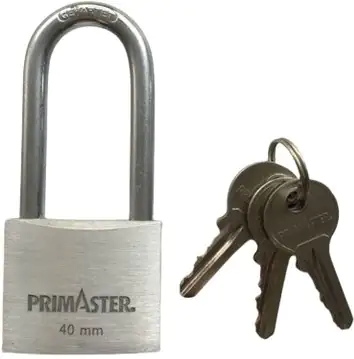 Primaster Vorhängeschloss Aluminium 89 mm mit hohem Bügel Primaster Vorhängeschloss Aluminium 89 mm mit hohem Bügel