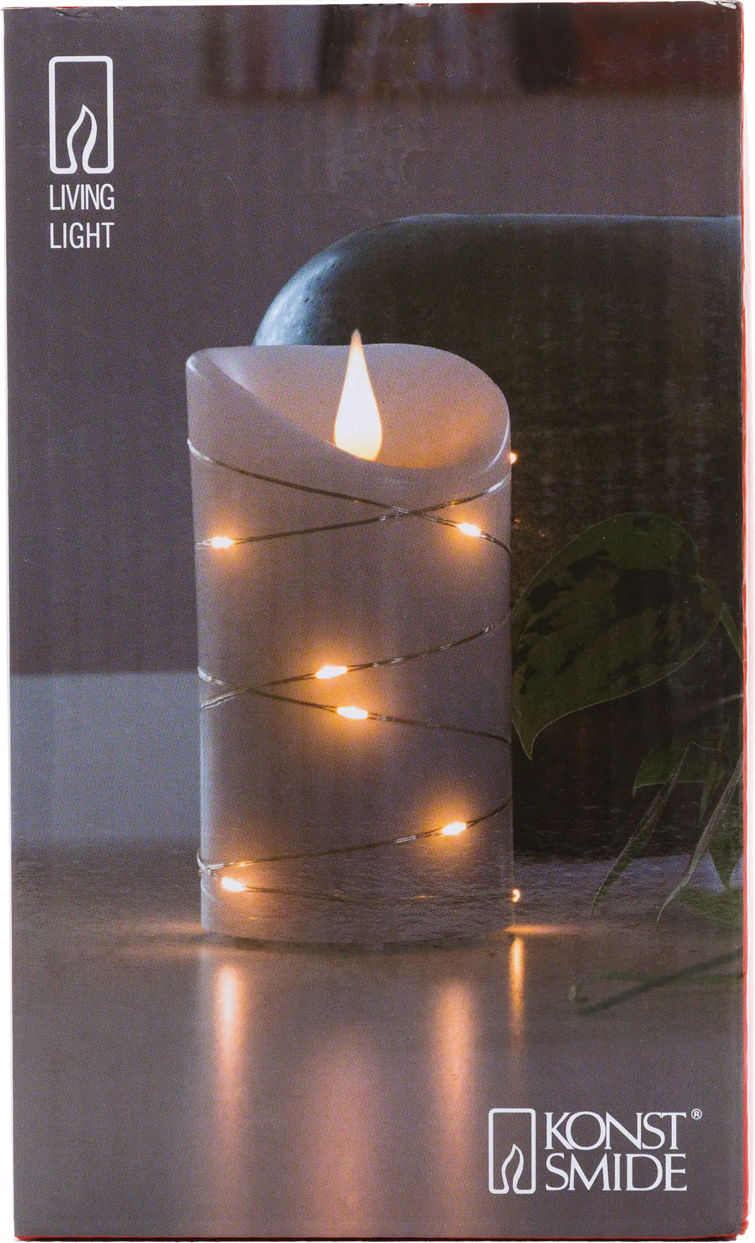 7318301834198_02 Konstsmide LED Echtwachskerze 13,5 x Ø 7,5 cm, batteriebetrieben
