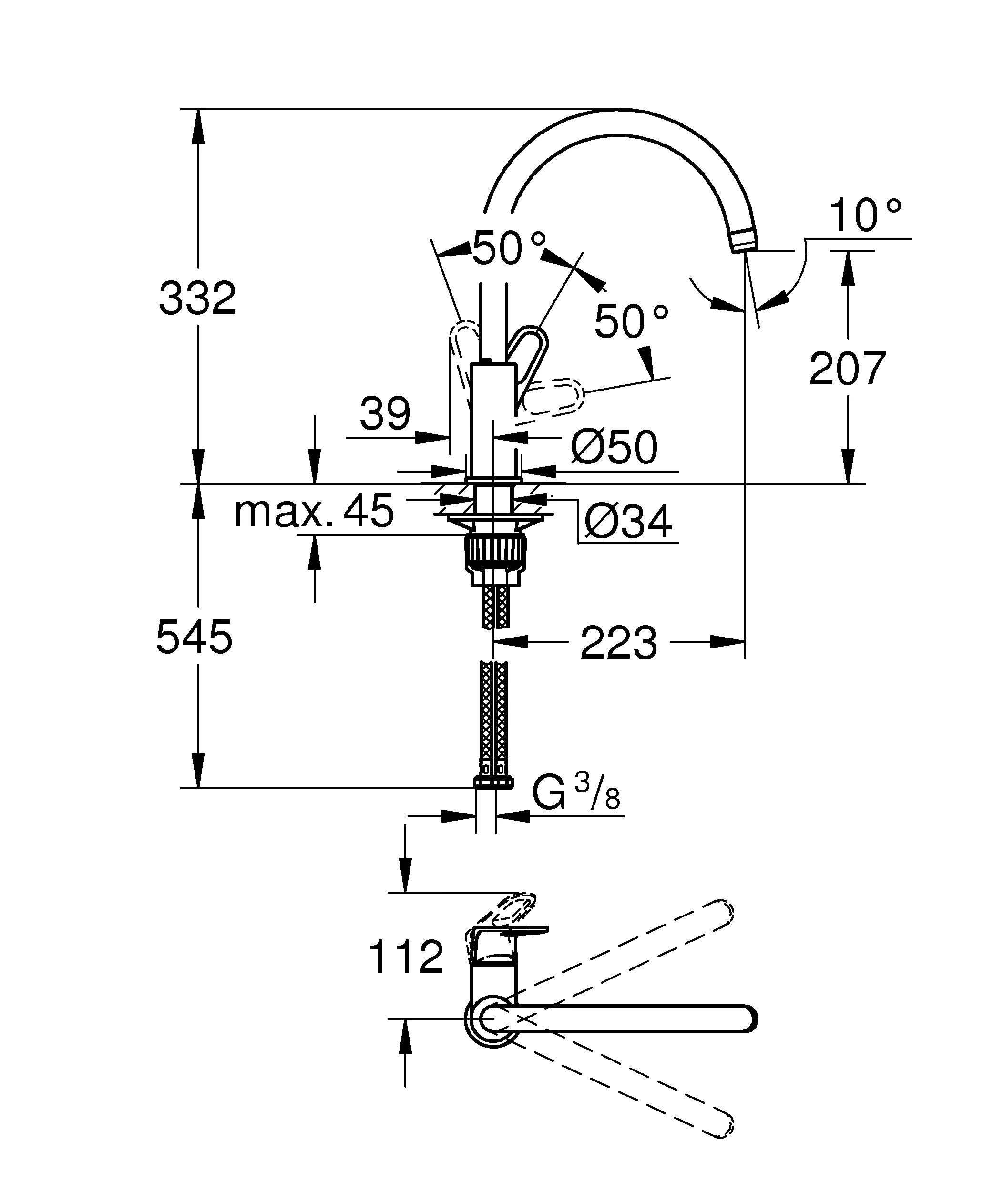 4005176478604_2181030 Grohe Küchenarmatur Start Flow