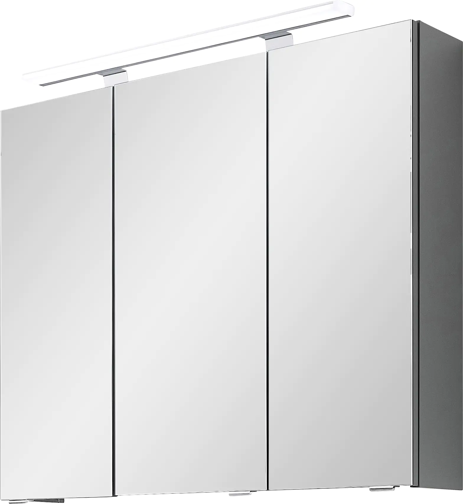 4017026181299_2693778 Primaster Spiegelschrank Düsseldorf mit Beleuchtung grau 80 x 70 cm
