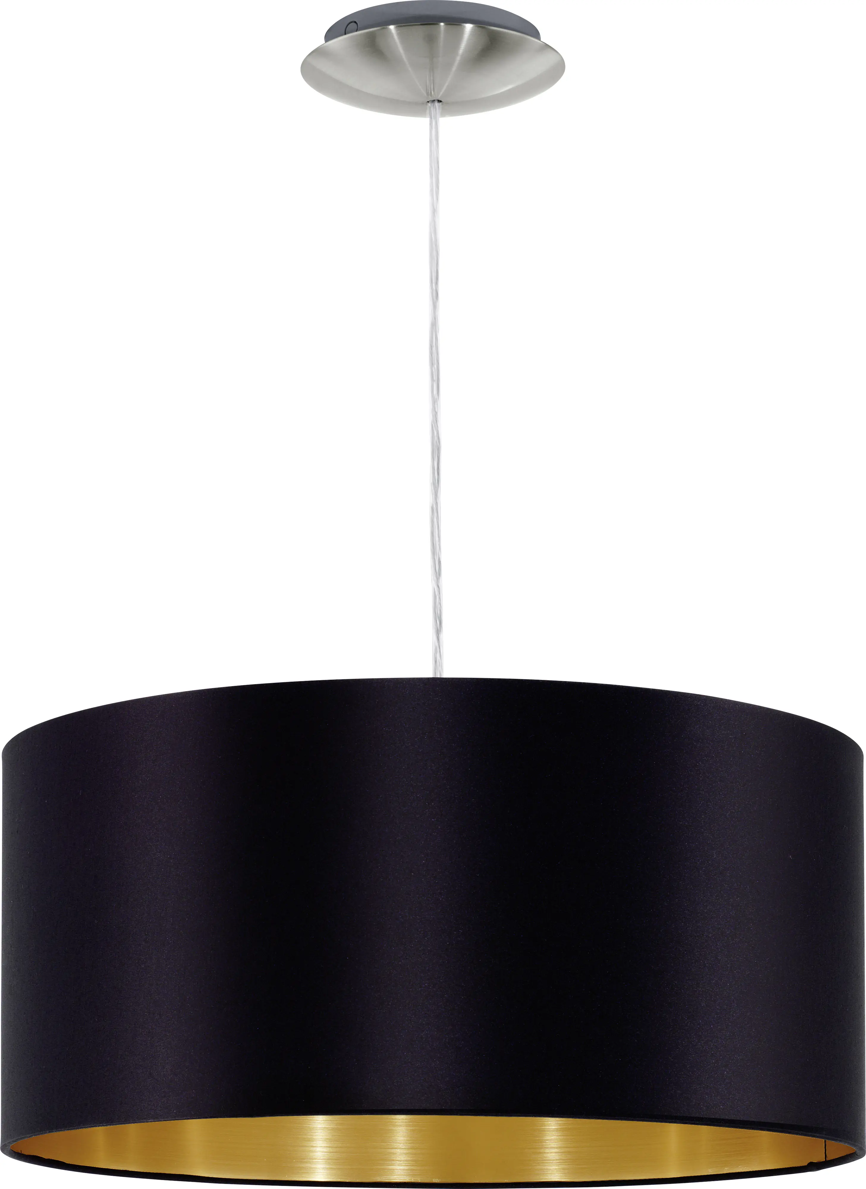 Eglo Pendelleuchte Maserlo schwarz-gold Ø 38 cm E27, max. 60 W