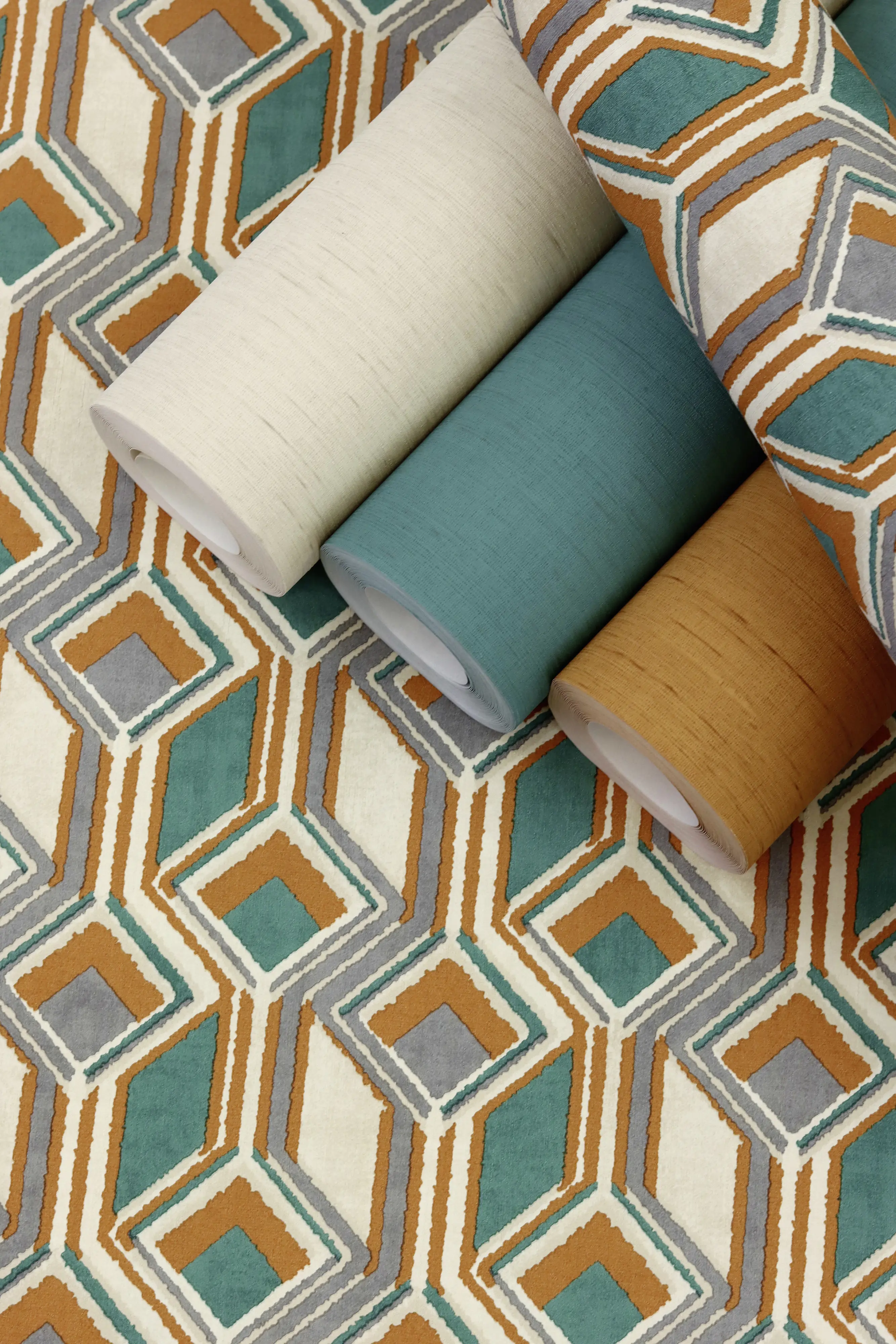 Rasch Vliestapete 746174 Grün-Opalgrün hell Uni 10,05 m x 0,53 m