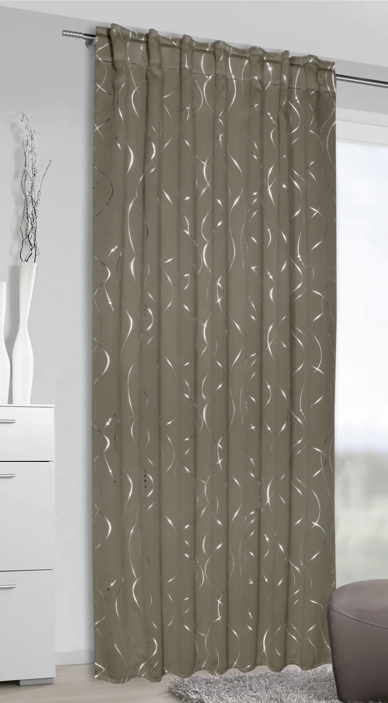 Neusser Collection Schlaufenschal verdeckte Schlaufen taupe 135x245 cm
