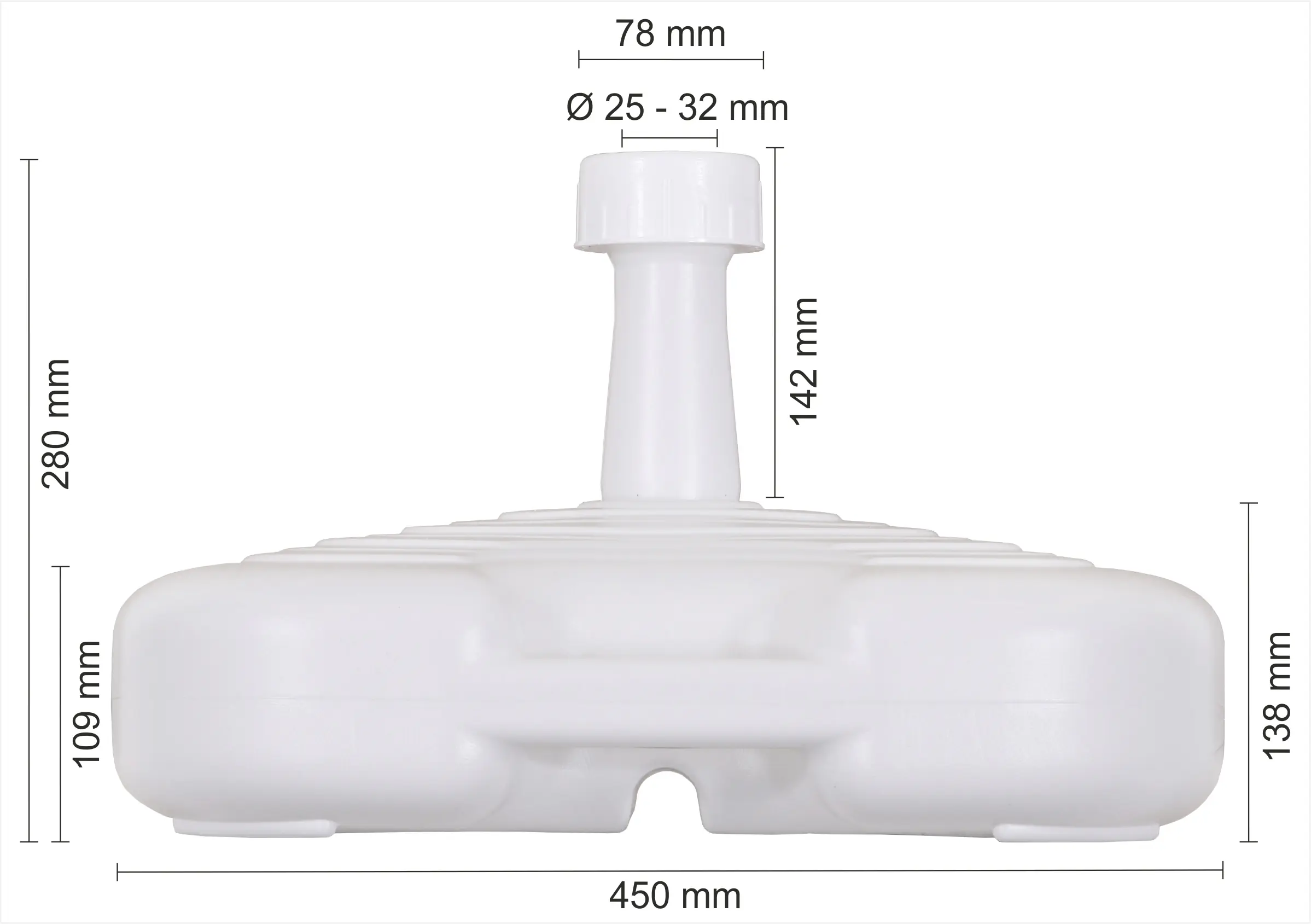 Schneider Schirmständer PE 20 L weiß