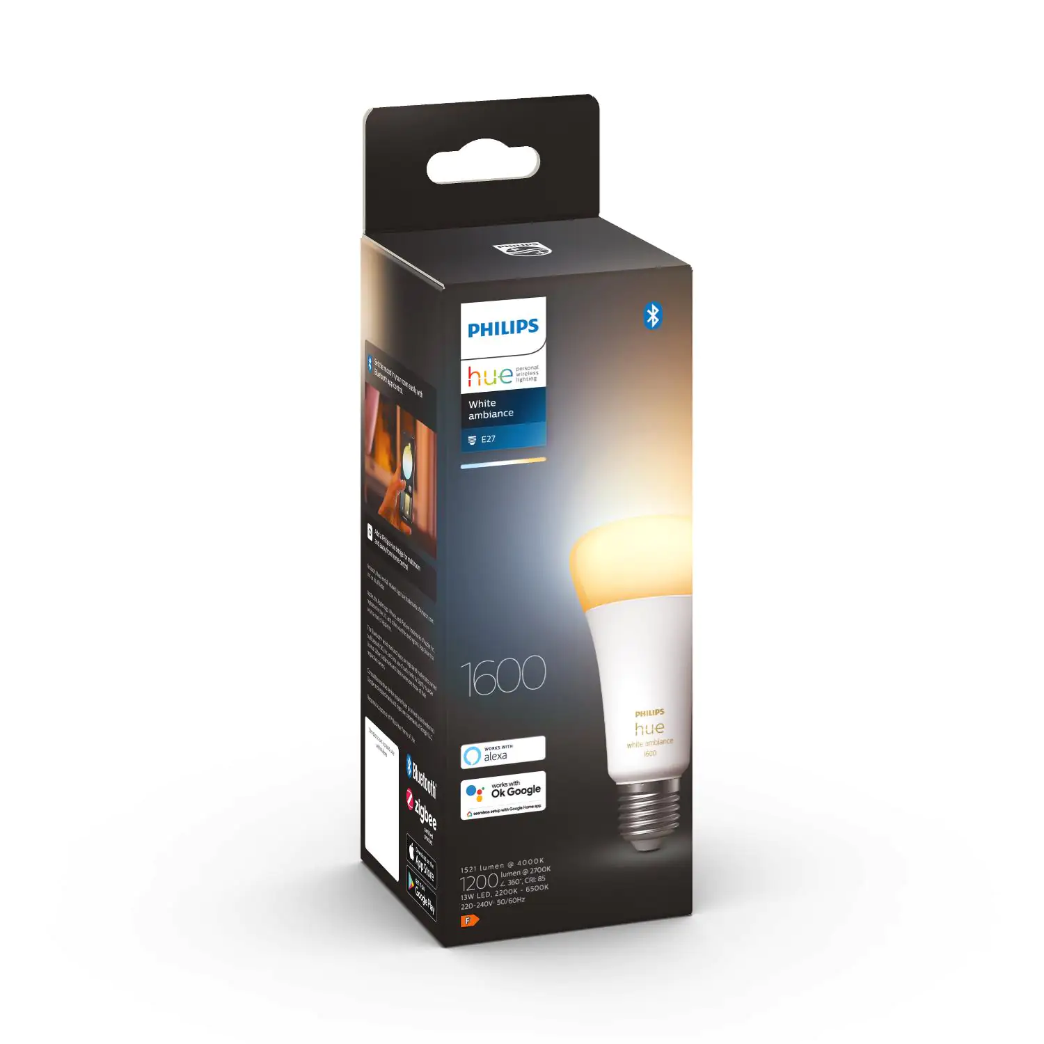 Philips Hue LED Leuchtmittel White Ambiance E27 13,5 W