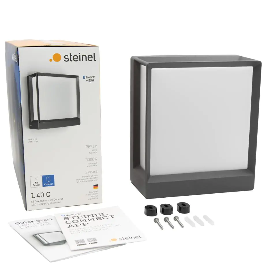 Steinel LED Außenleuchte L 40 C 12,9W, anthrazit, Alu