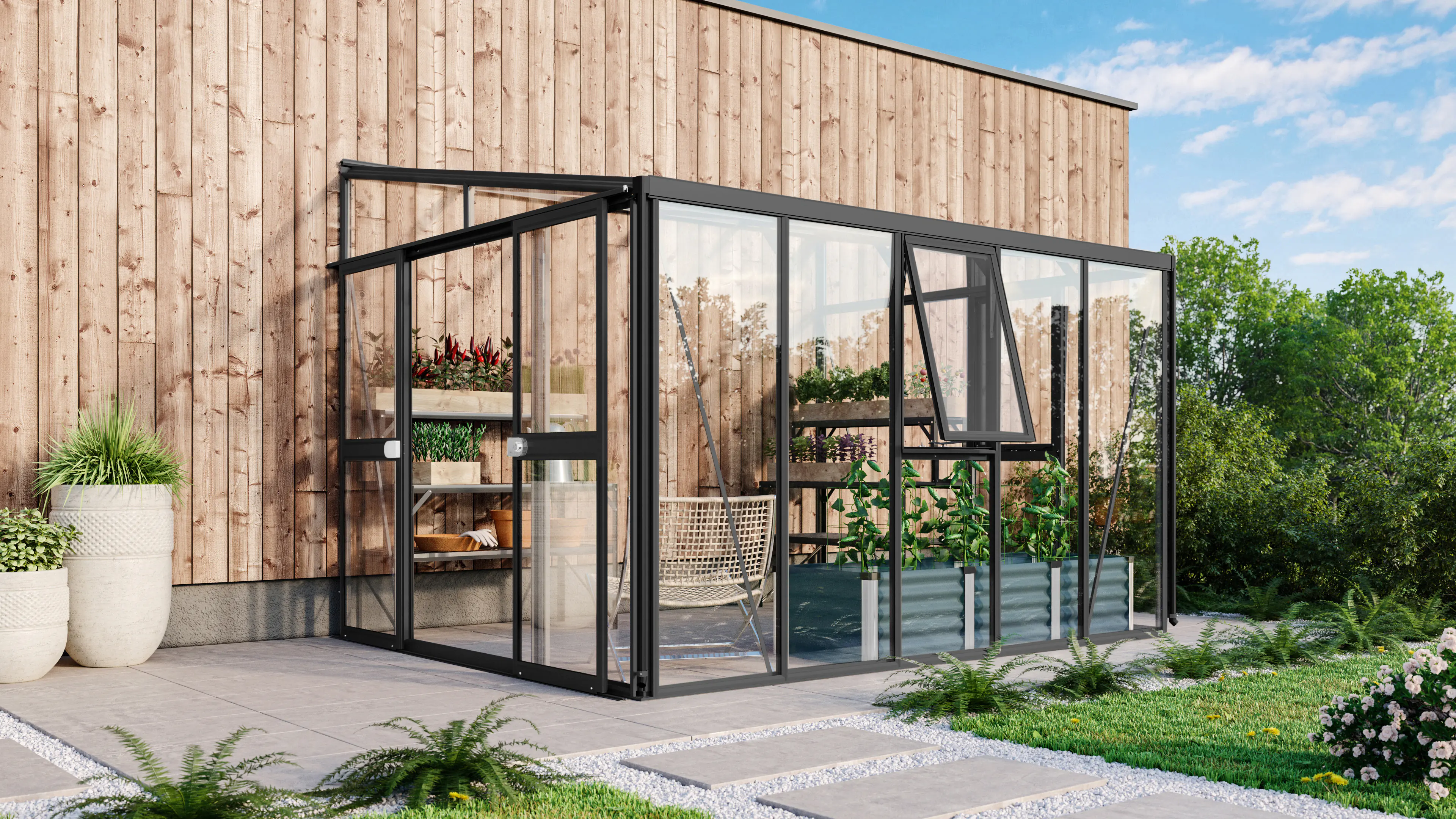 Vitavia Anlehngewächshaus Helena 8600 268 x 344 cm 3 mm Sicherheitsglas