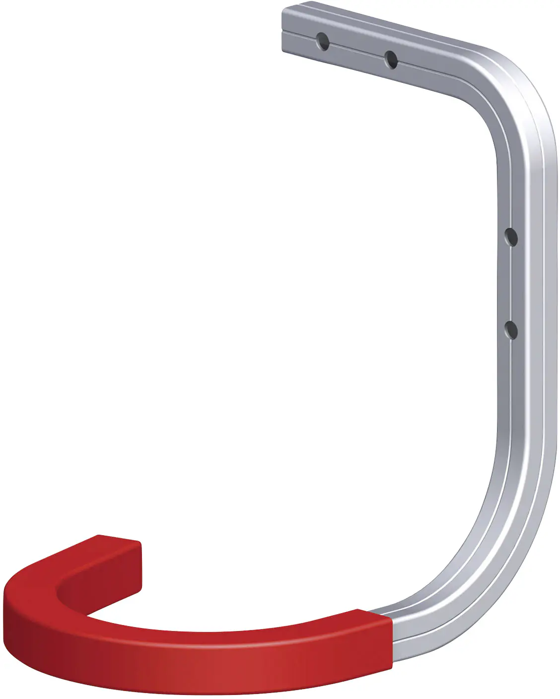 alfer Wand- und Decken-Fahrradhaken, gummiert 150 x 150 x 120 mm rot gummie