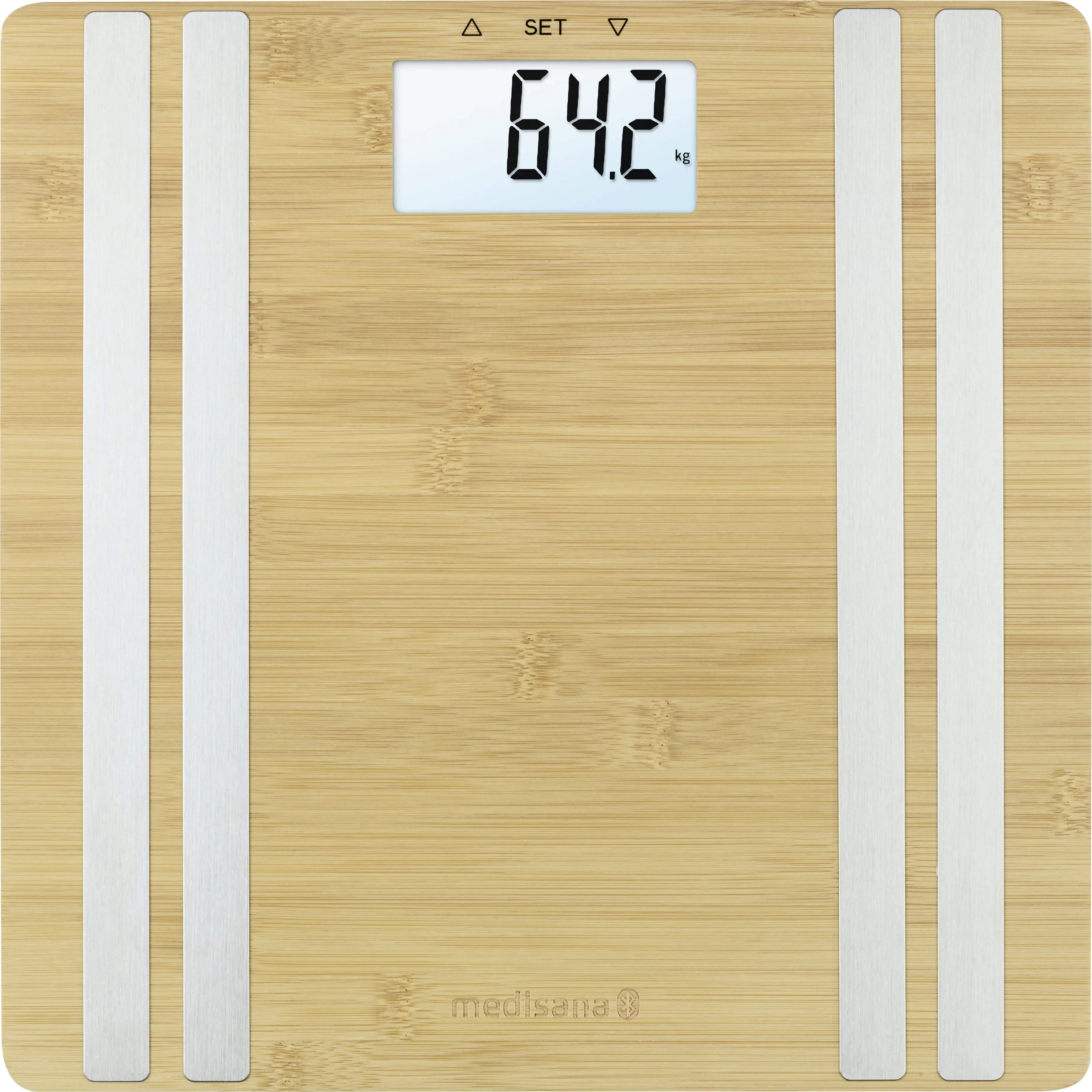 Medisana BS 550 Connect Personen Waage Bambus Hell bambus hell: 30 × 30 × 3.3 cm