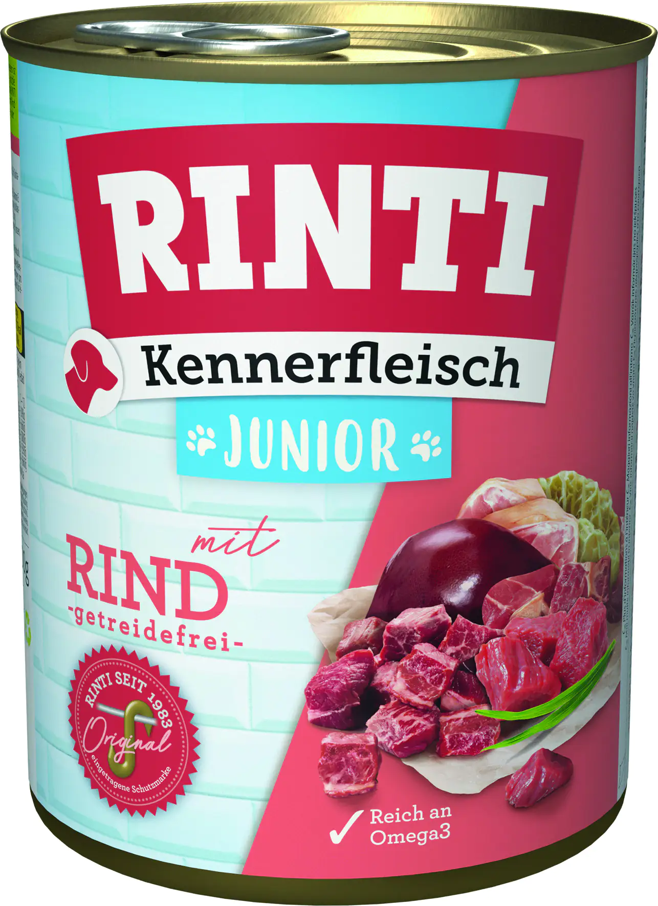 Rinti Kennerfleisch Hundenassfutter Junior 800 g Rind bei Kartonabnahme Rinti Kennerfleisch Hundenassfutter Junior 800 g Rind bei Kartonabnahme