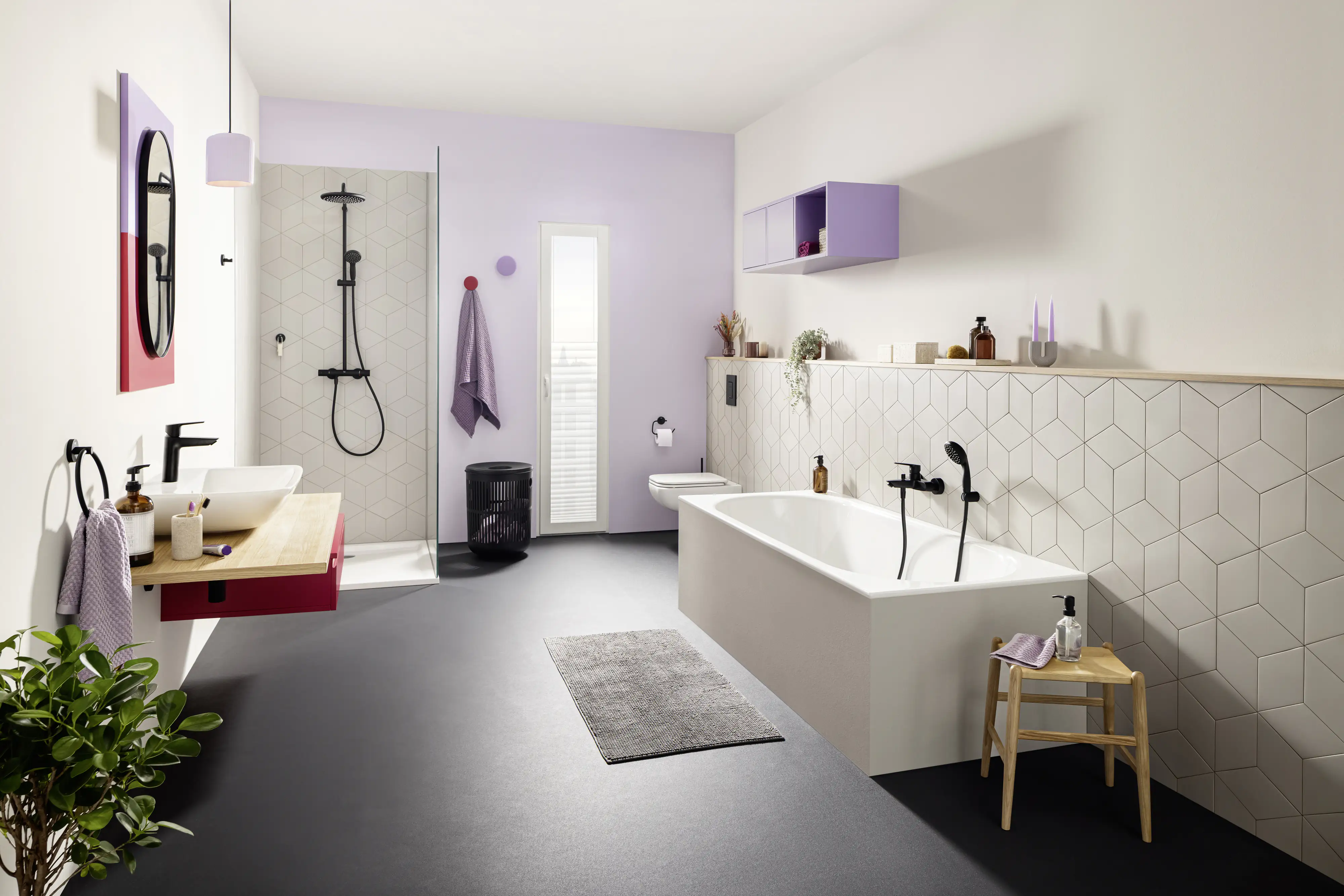 Grohe Duscharmatur mit Thermostat Precision Start schwarz matt Grohe Duscharmatur mit Thermostat Precision Start schwarz matt