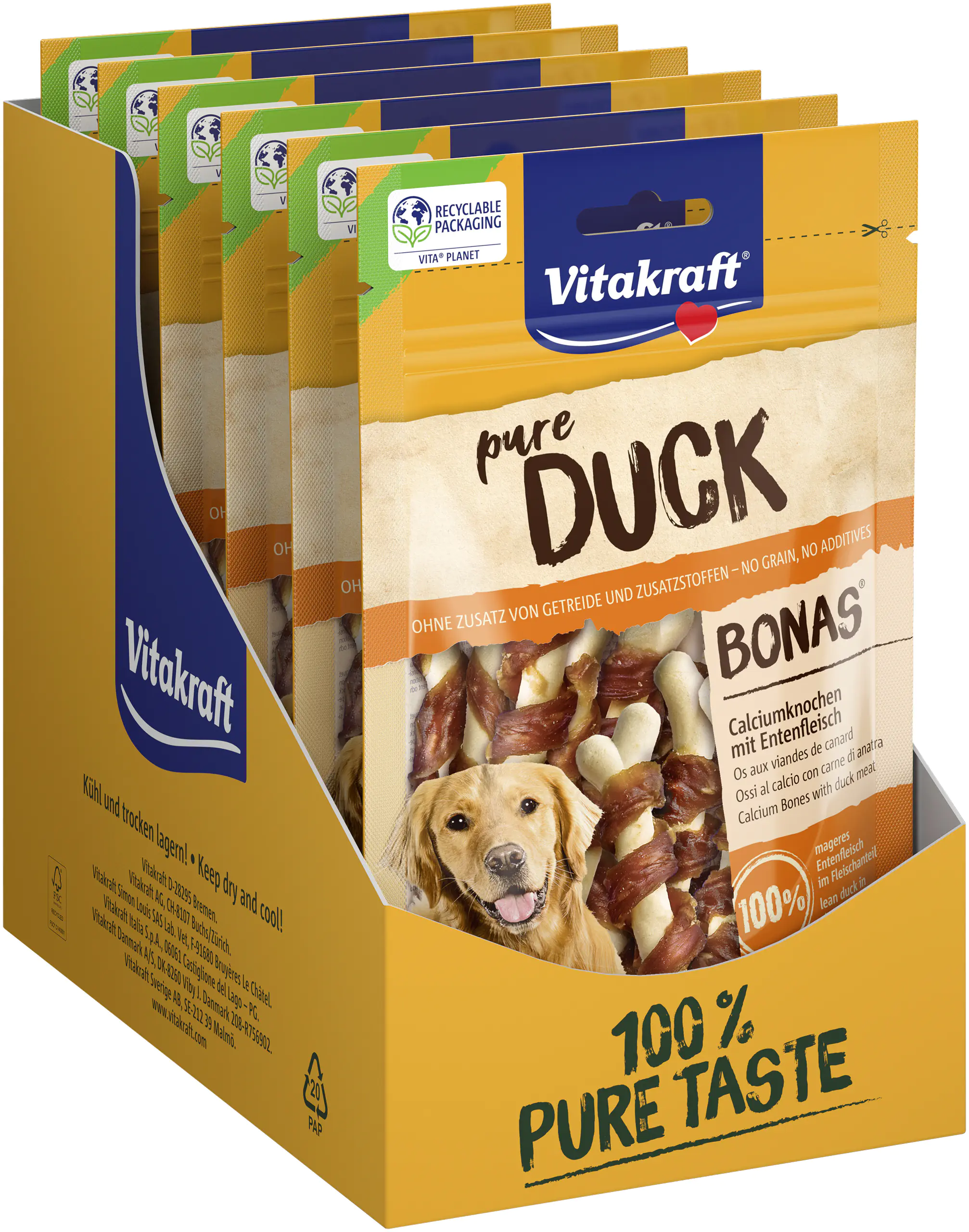 Vitakraft Duck Bonas Calciumknochen Ente 80 g Vitakraft Duck Bonas Calciumknochen Ente 80 g
