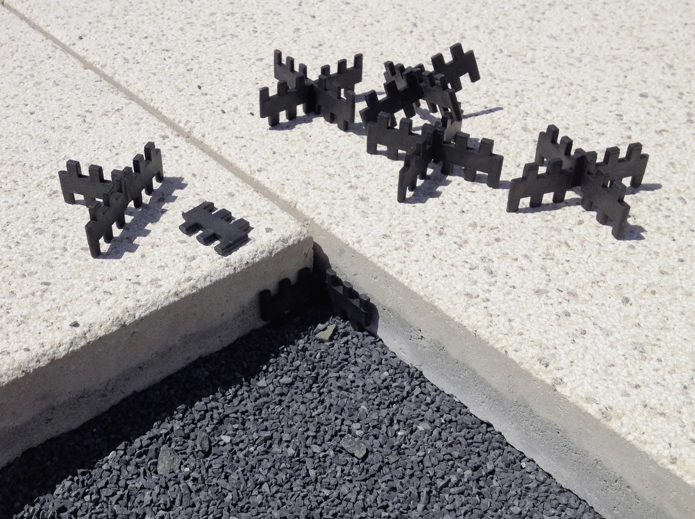 Kann Fugenkreuz für Betonplatten schwarz, 60 x 60 x 20 mm