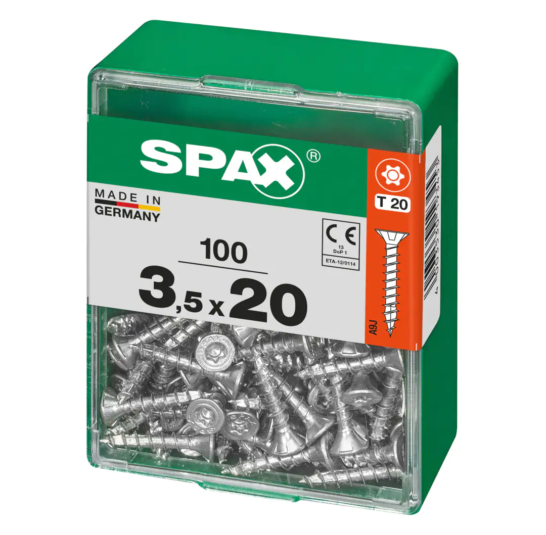 Spax Universalschrauben 3.5 x 20 mm TX 20 Senkkopf - 100 Stk.