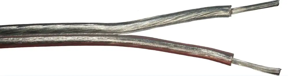 Lautsprecherleitung LS-FL 2 x 0,75 - 25 Meter, transparent