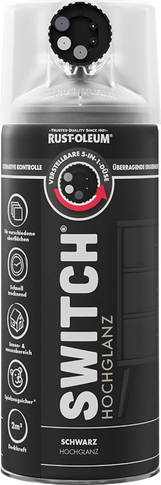 Rust-Oleum Sprühlack Switch 400 ml schwarz hochglanz