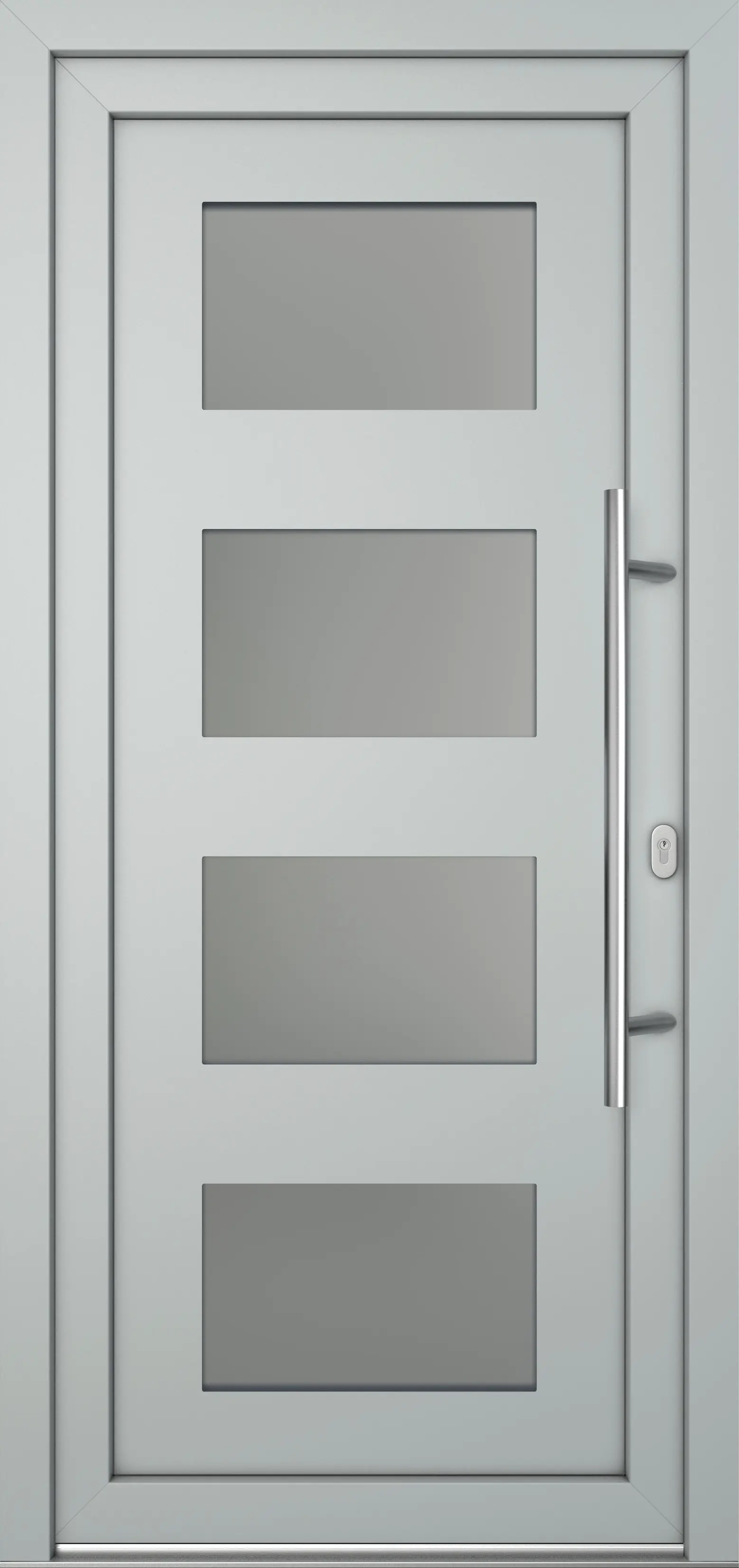 Meeth Haustür Optimal Pro PVC Modell 101 108 x 208 cm DIN Rechts weiß/lichtgrau Meeth Haustür Optimal Pro PVC Modell 101 108 x 208 cm DIN Rechts weiß/lichtgrau