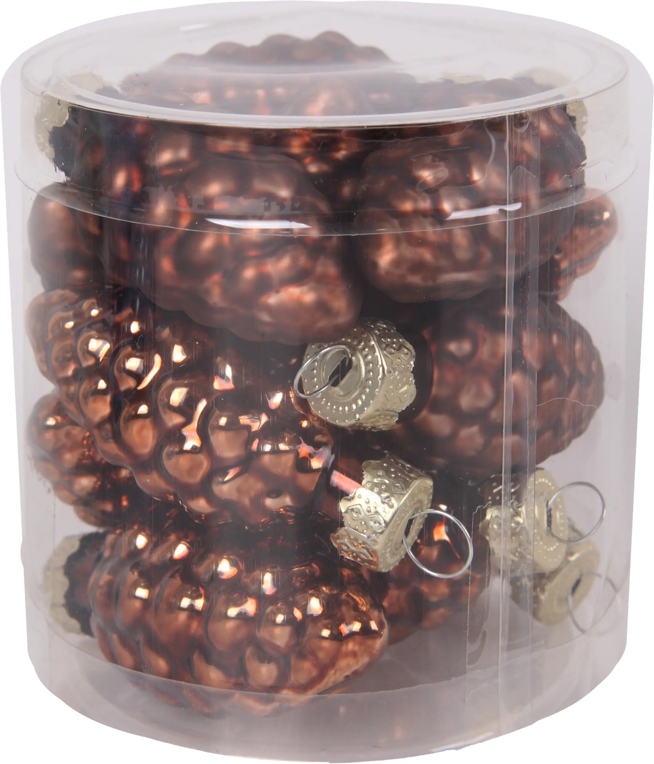 TrendLine Weihnachtskugeln aus Glas Tannenzapfen Ø 6 cm espresso 12 Stück TrendLine Weihnachtskugeln aus Glas Tannenzapfen Ø 6 cm espresso 12 Stück
