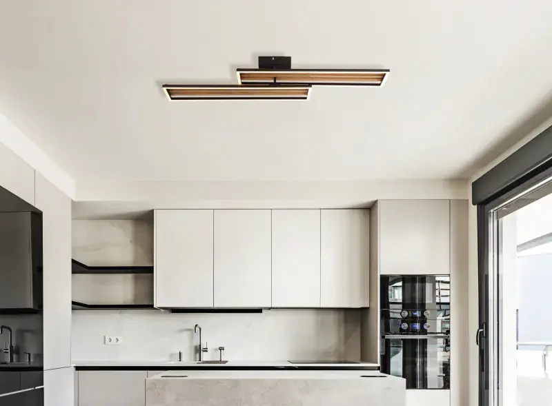 Globo Deckenleuchte Dakari I 90 x 21 cm L x B schwarz warmweiß