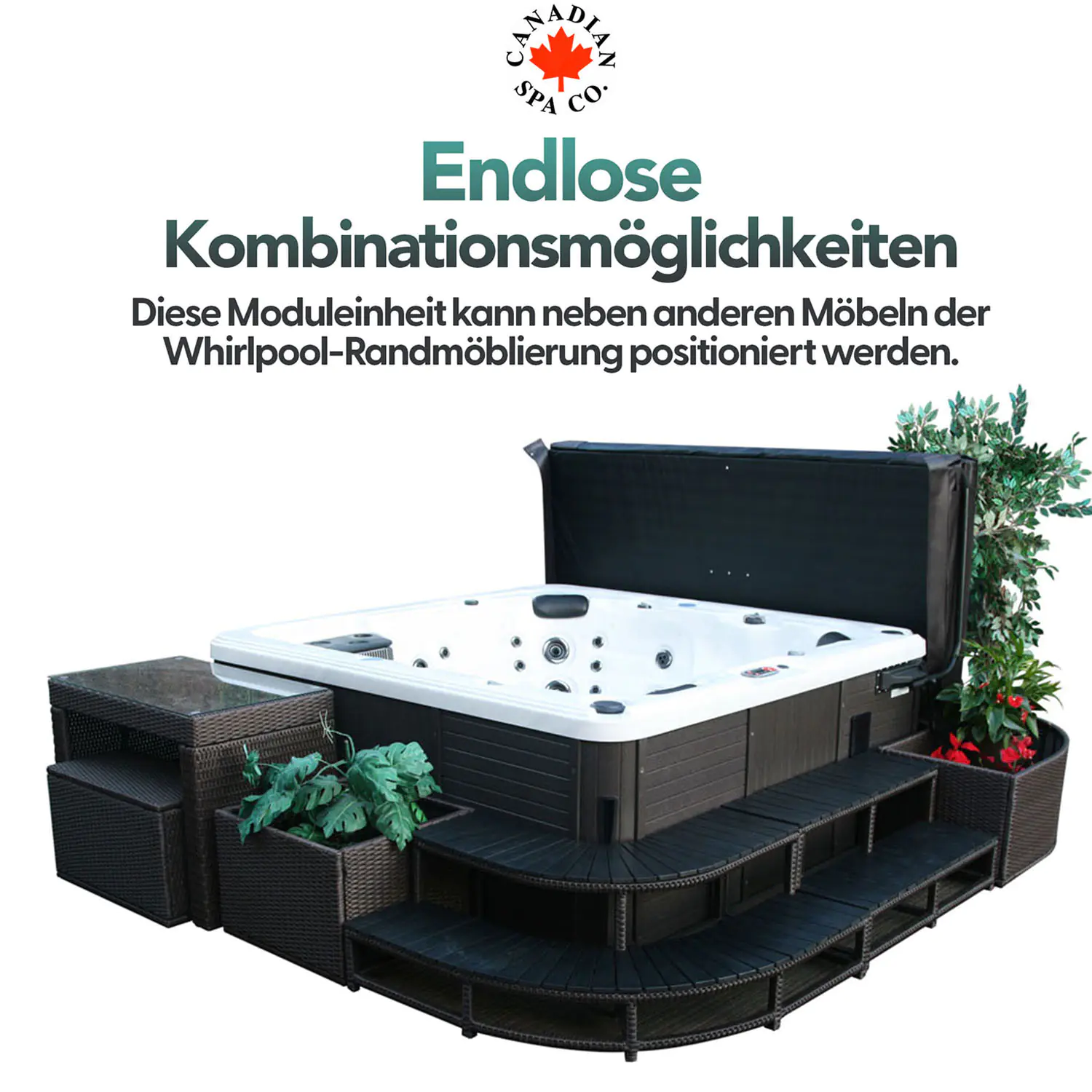Canadian Spa Pflanzenkorb - für quadratische Whirlpools dunkelbraun Canadian Spa Pflanzenkorb - für quadratische Whirlpools dunkelbraun
