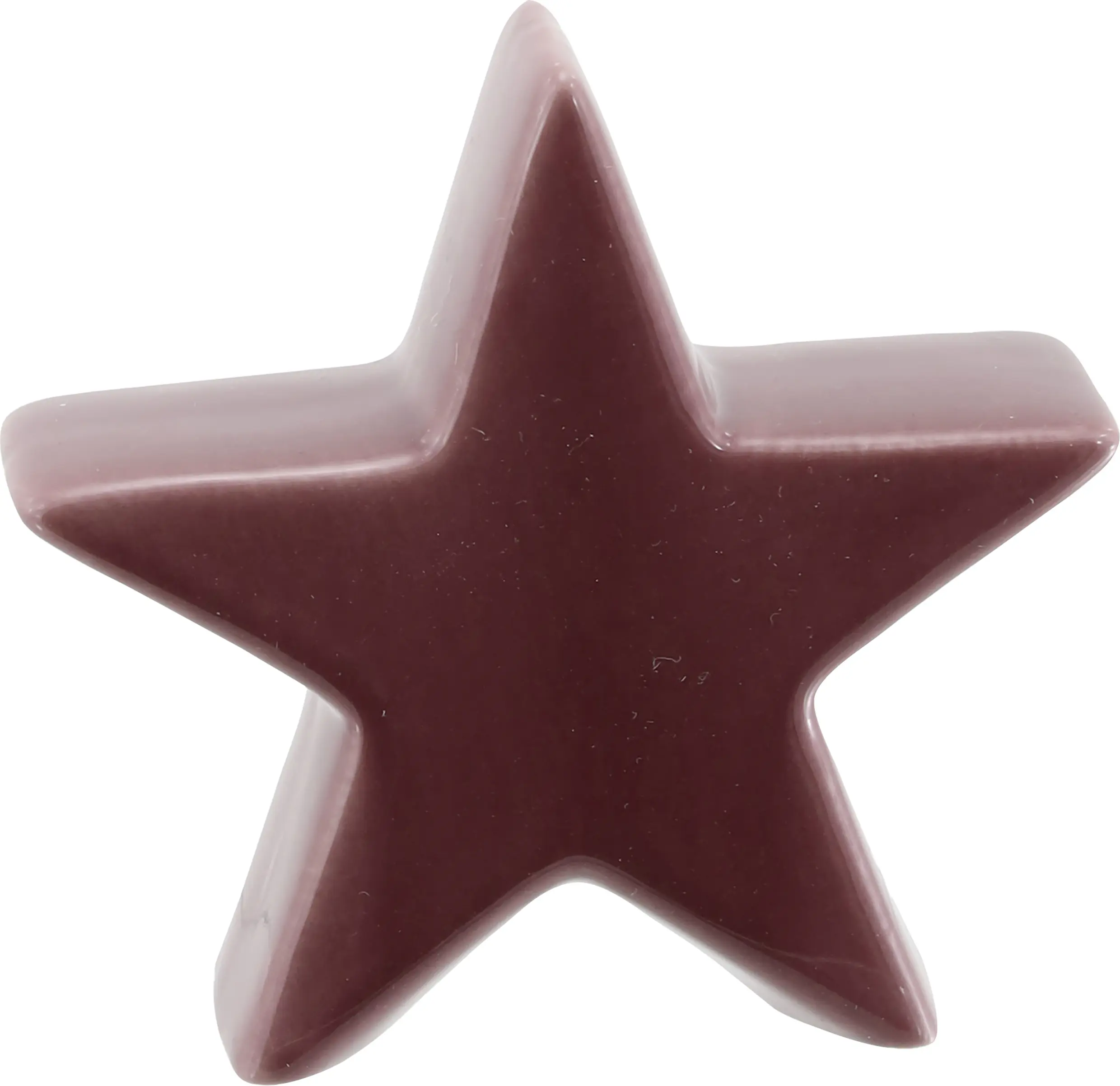 Weihnachtsdeko Stern aus Keramik 9 cm burgundy