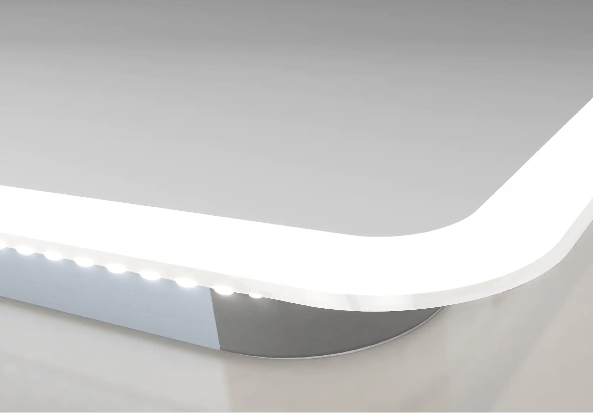 DSK LED Lichtspiegel Silver Luna 160 x 70 cm