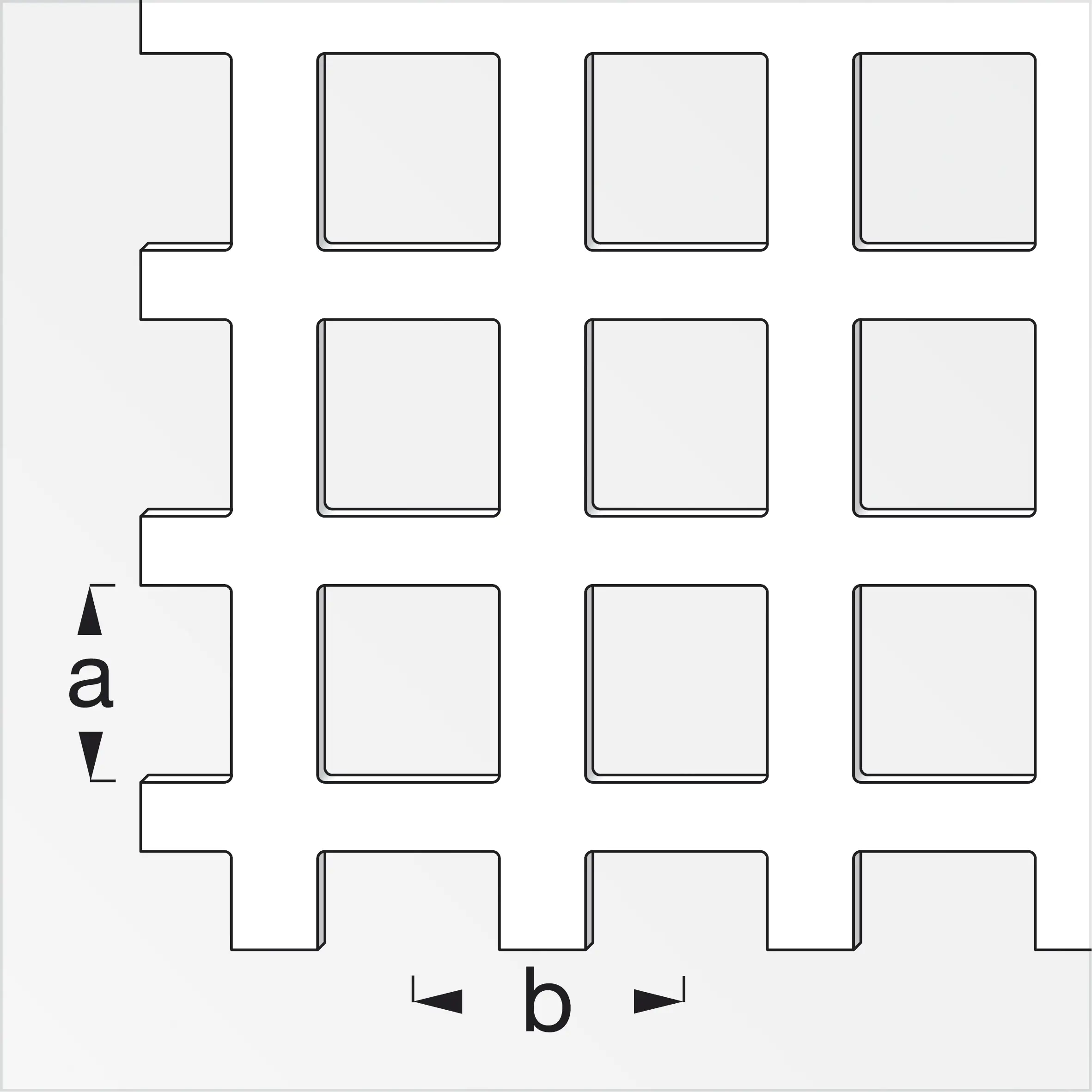 alfer Quadratlochblech 250 x 500 mm Aluminium eloxiert silber alfer Quadratlochblech 250 x 500 mm Aluminium eloxiert silber