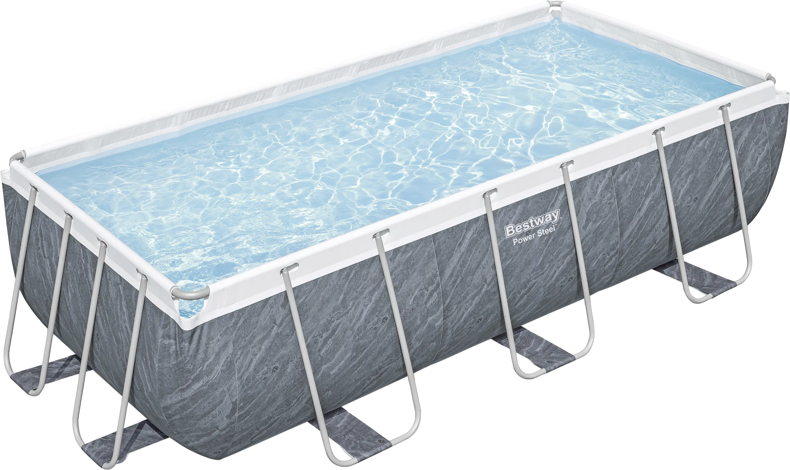 Bestway Power Steel Pool Komplett-Set rechteckig  404 x 201 x 100 cm