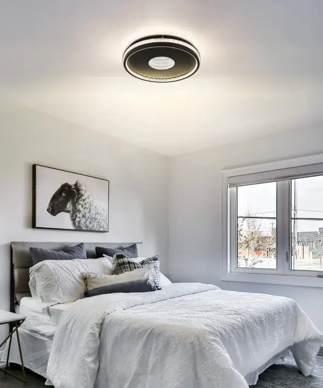 Globo Deckenleuchte Shirley Ø 41 x 6,5 cm schwarz CCT