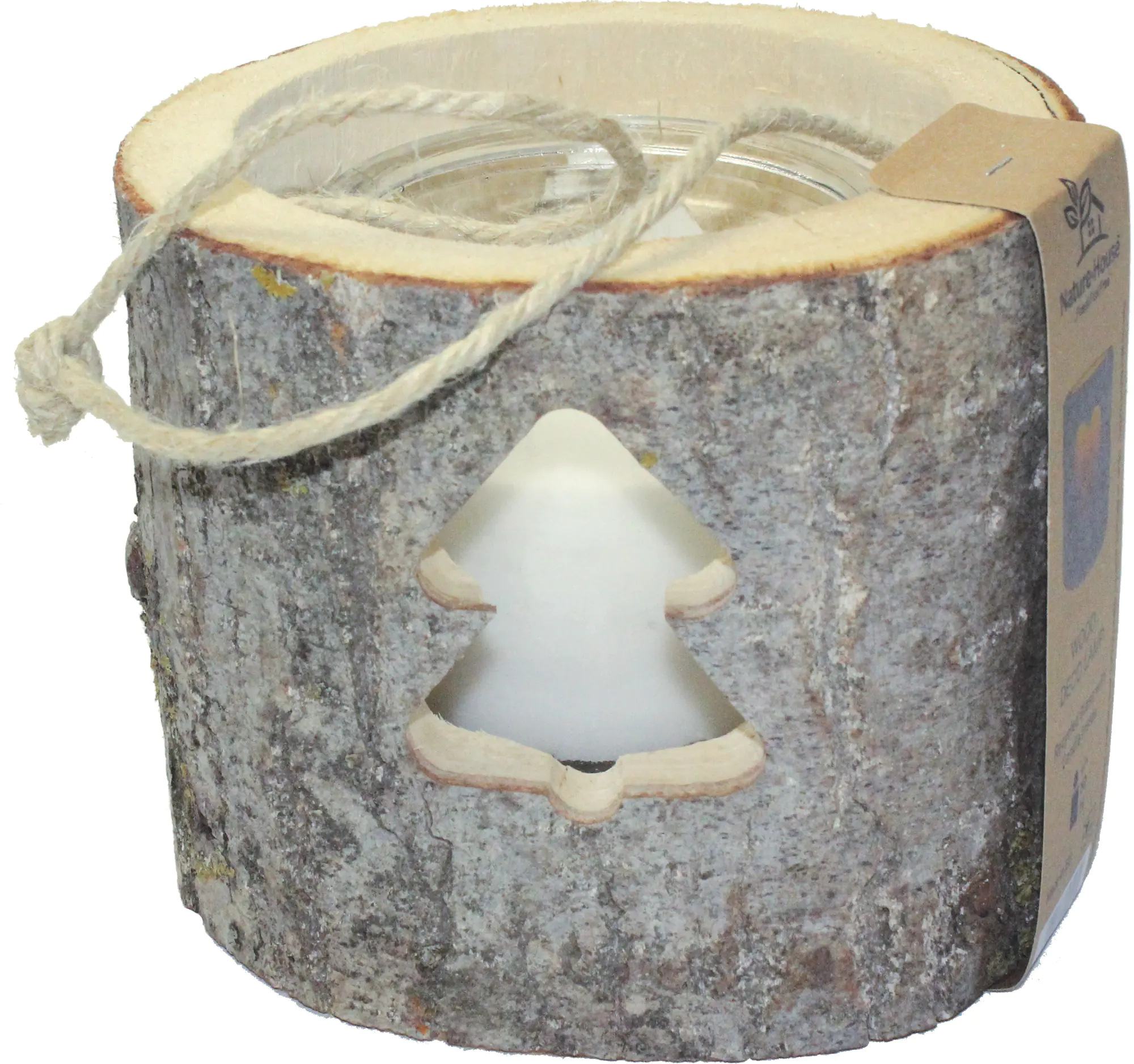 House of Rustic Holzlaterne Baum Motiv Ø 18 x 15 cm