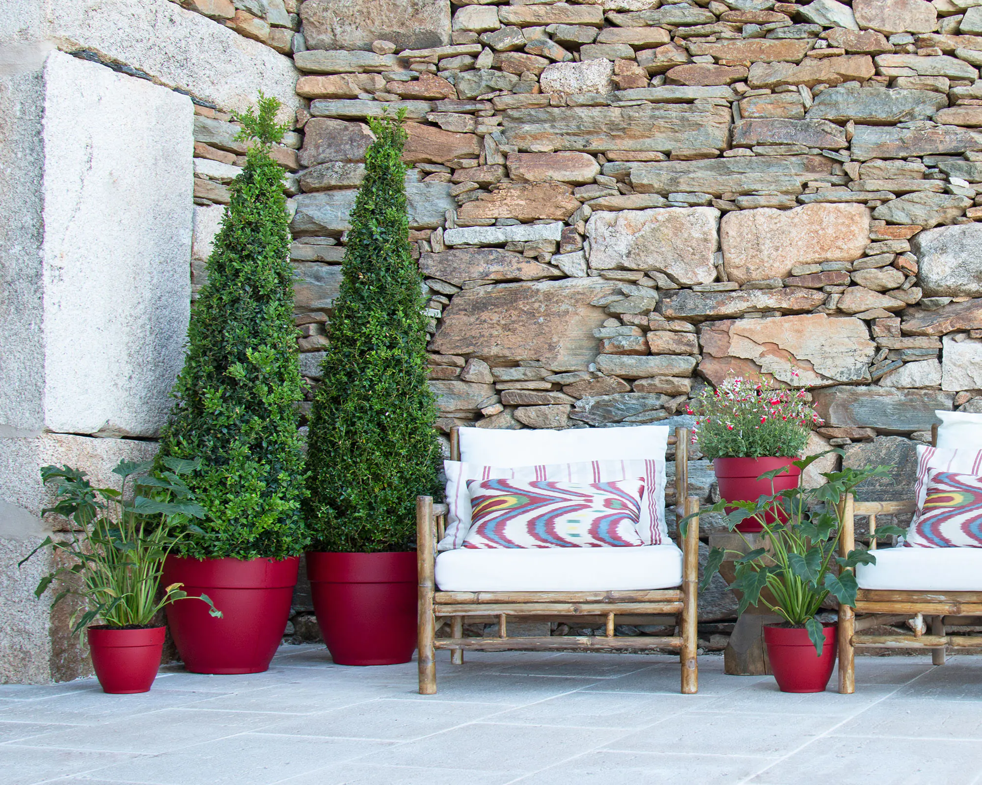 Artevasi Pflanztopf Capri Campana Kunststoff terrakotta matt Ø 50 x 42 cm