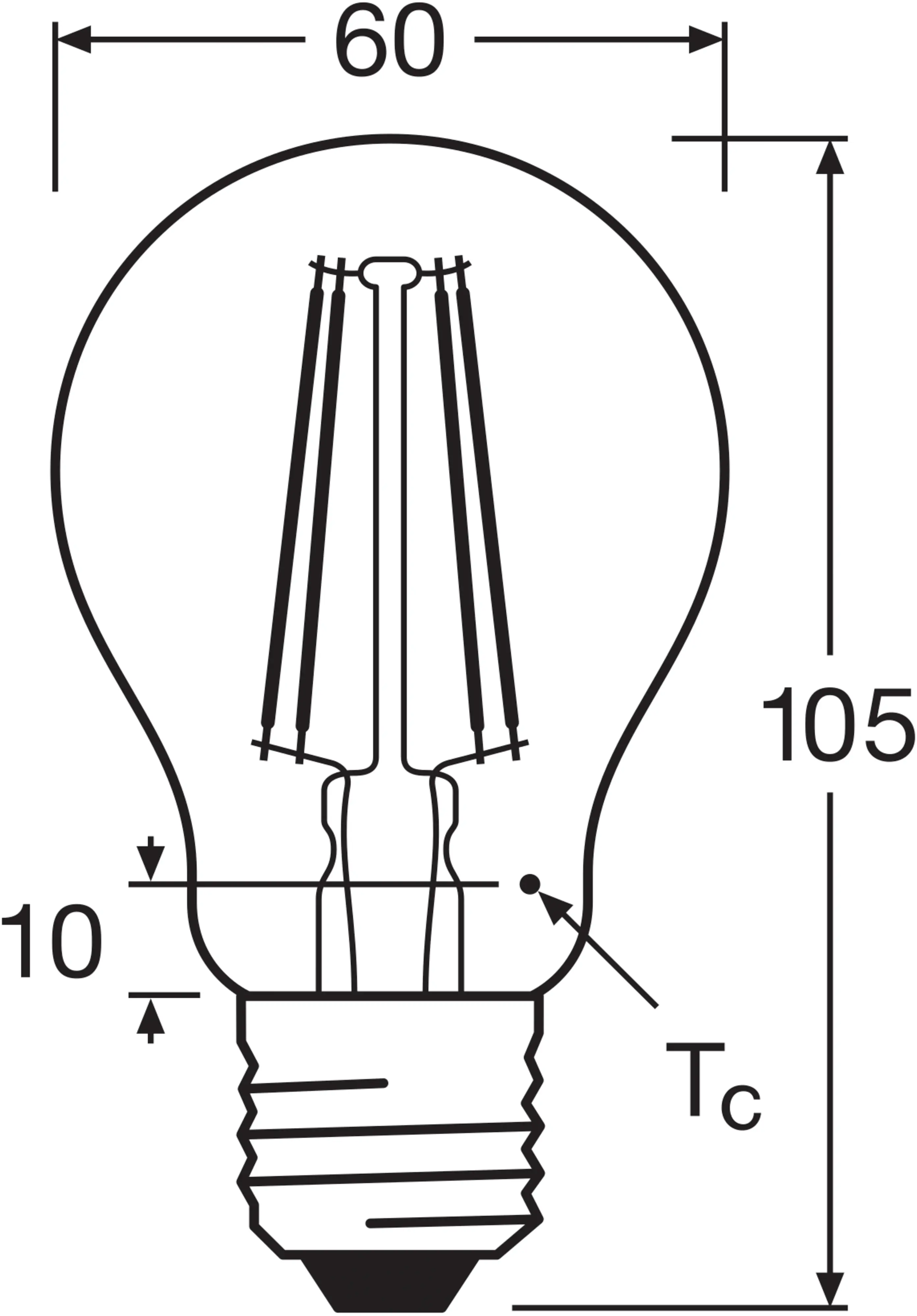 Bellalux LED Leuchtmittel Klassik A60 E27 6,5 W neutralweiß klar
