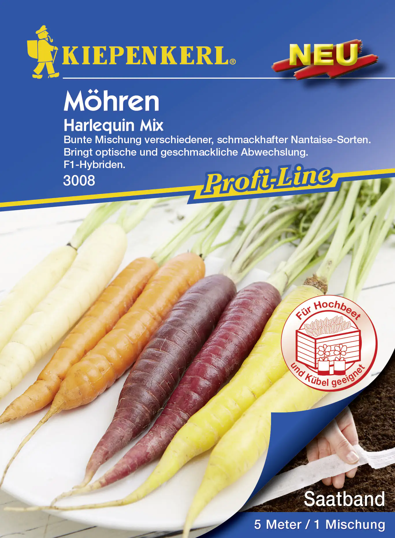 Kiepenkerl Möhre Harlequin Mix F1 Saatband 5 lfd. Meter Kiepenkerl Möhre Harlequin Mix F1 Saatband 5 lfd. Meter