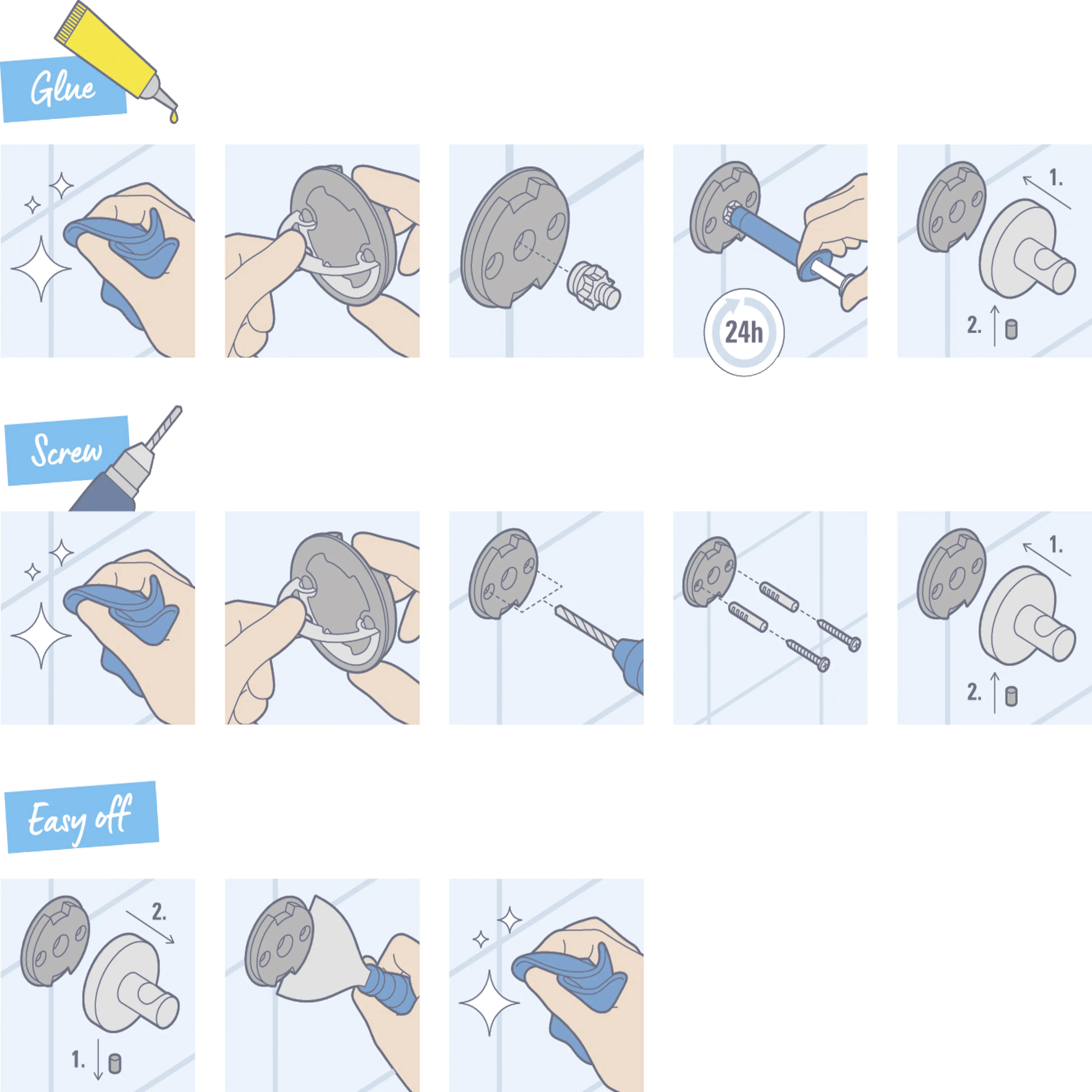 Grohe Start Cube Bademantelhaken supersteel klebbar