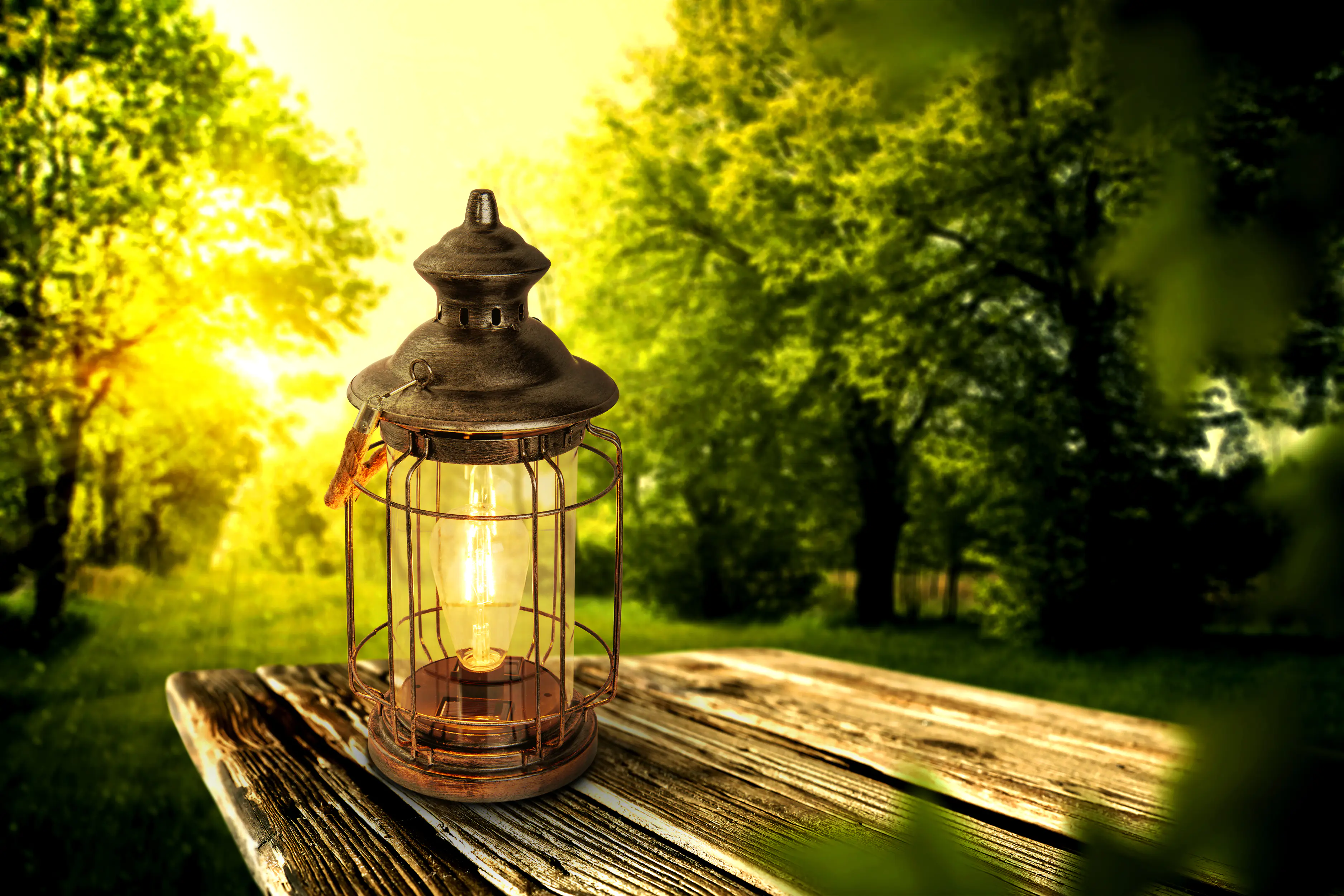 Light & More LED Solarleuchte kupfer 36 x 17 x 17 cm  Light & More LED Solarleuchte kupfer 36 x 17 x 17 cm