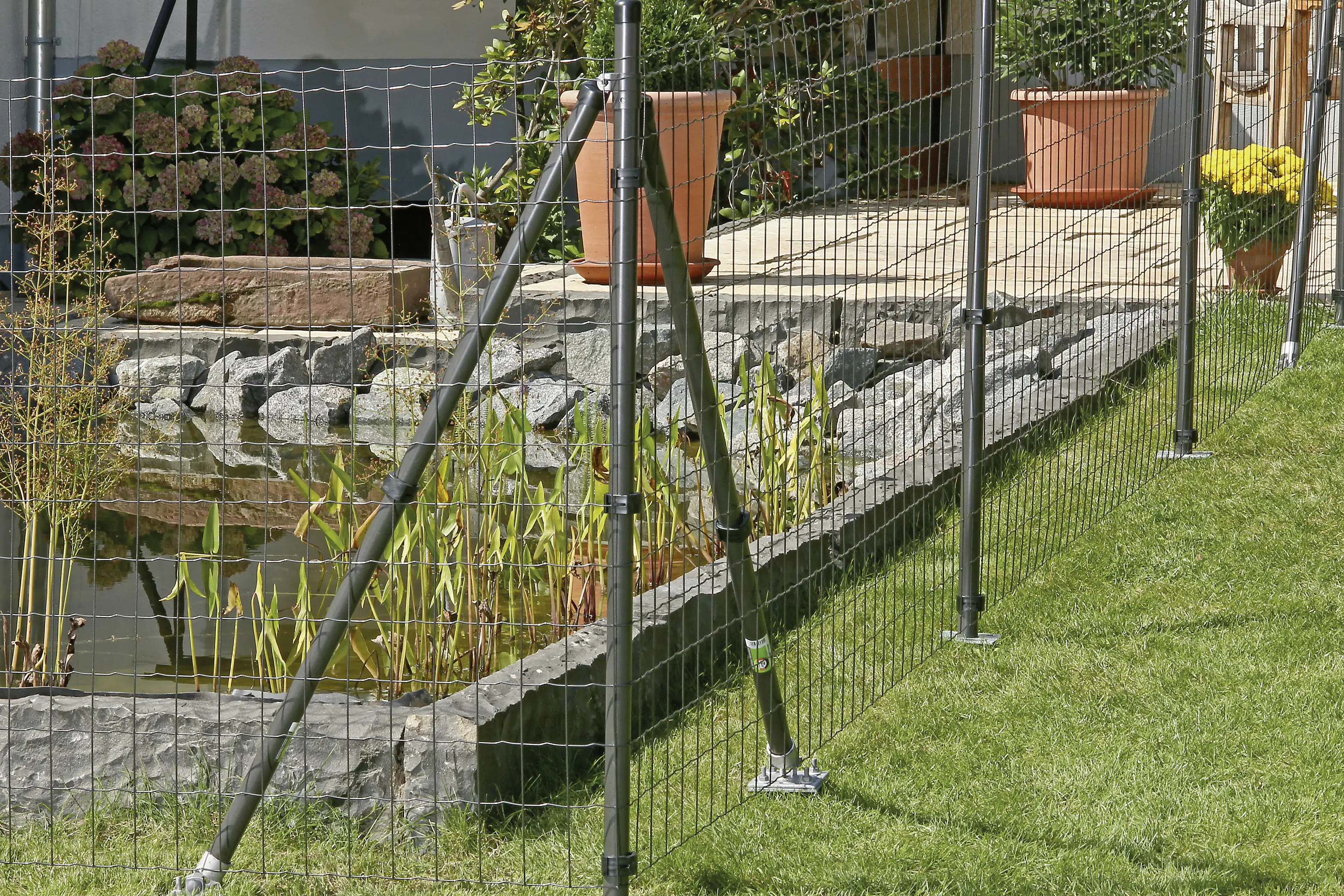 4004338602291_2150566 Alberts Komplettset Zauneck-Set für Fix-Clip Pro® 102 cm zA anthrazit