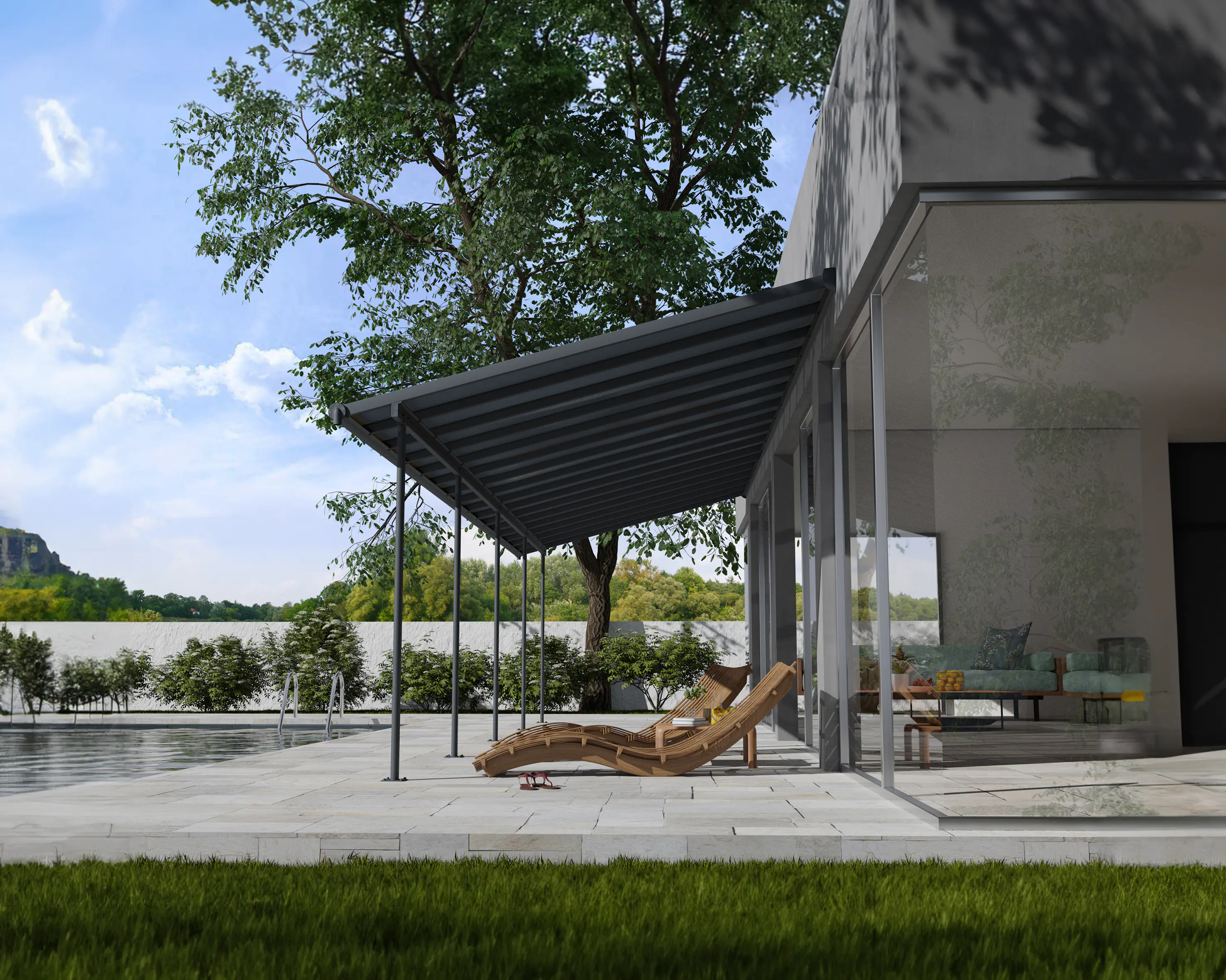 Canopia Terrassenüberdachung Capri 300 x 971 cm Canopia Terrassenüberdachung Capri 300 x 971 cm
