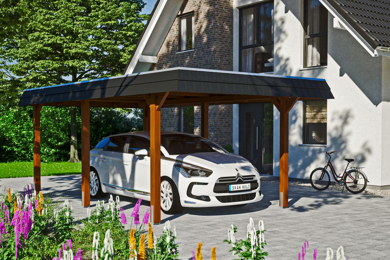 SkanHolz SKAN HOLZ Carport Wendland 362 x 628 cm mit Aluminiumdach GLO784205499
